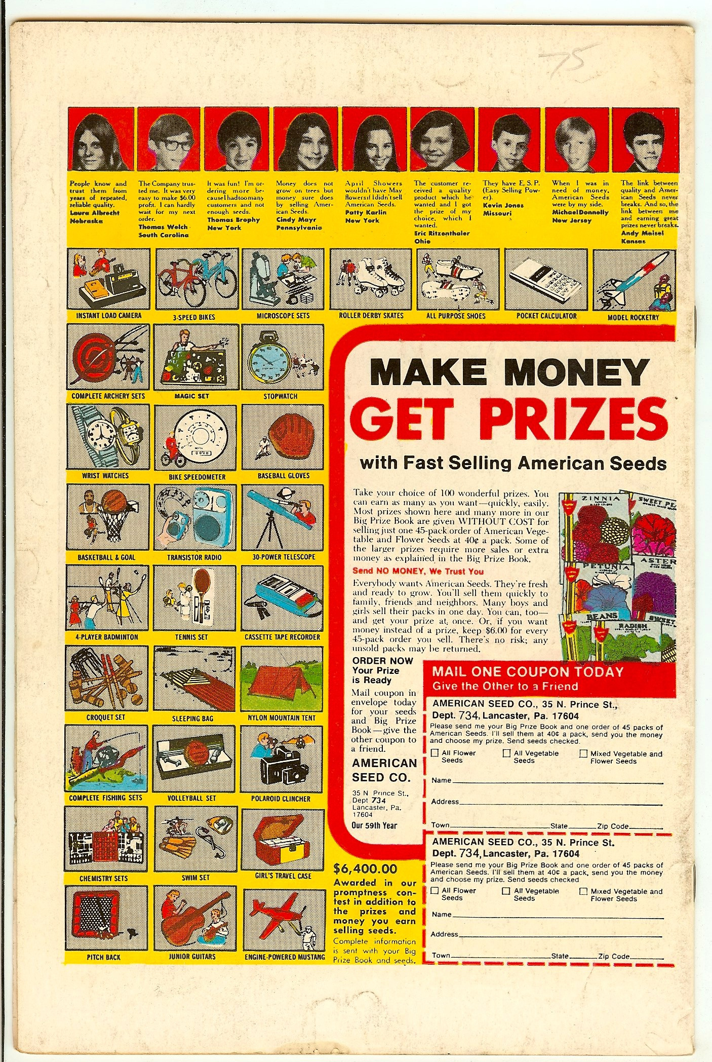 ALL-STAR COMICS Back Cover