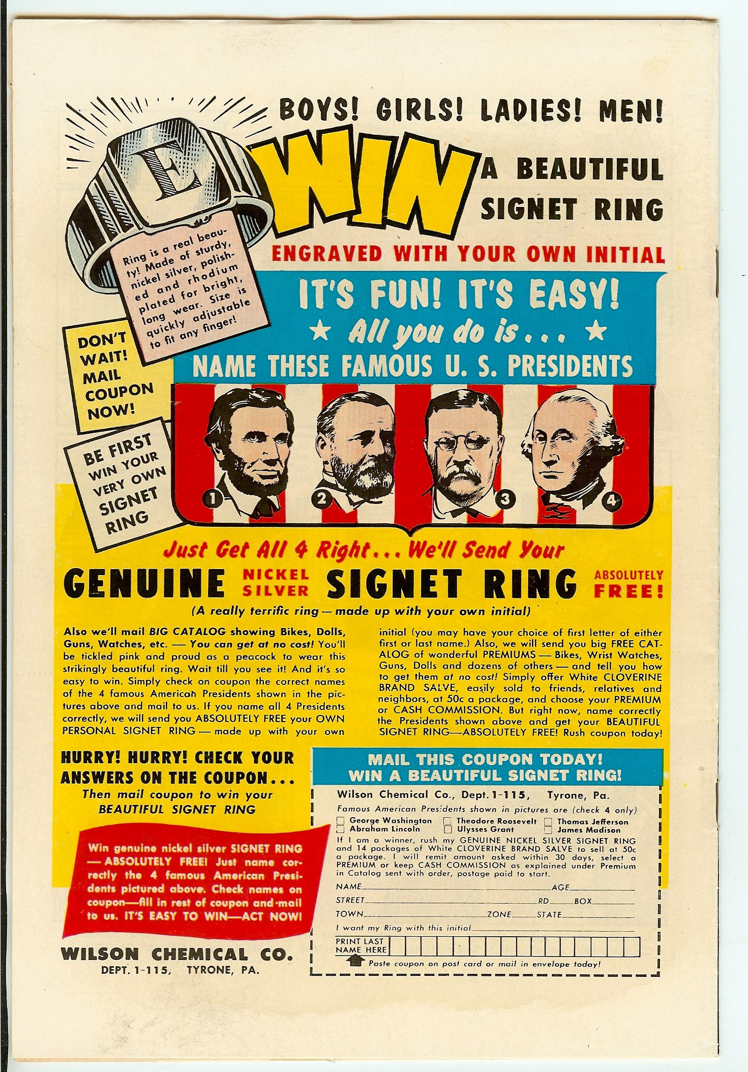 ADVENTURE COMICS Back Cover