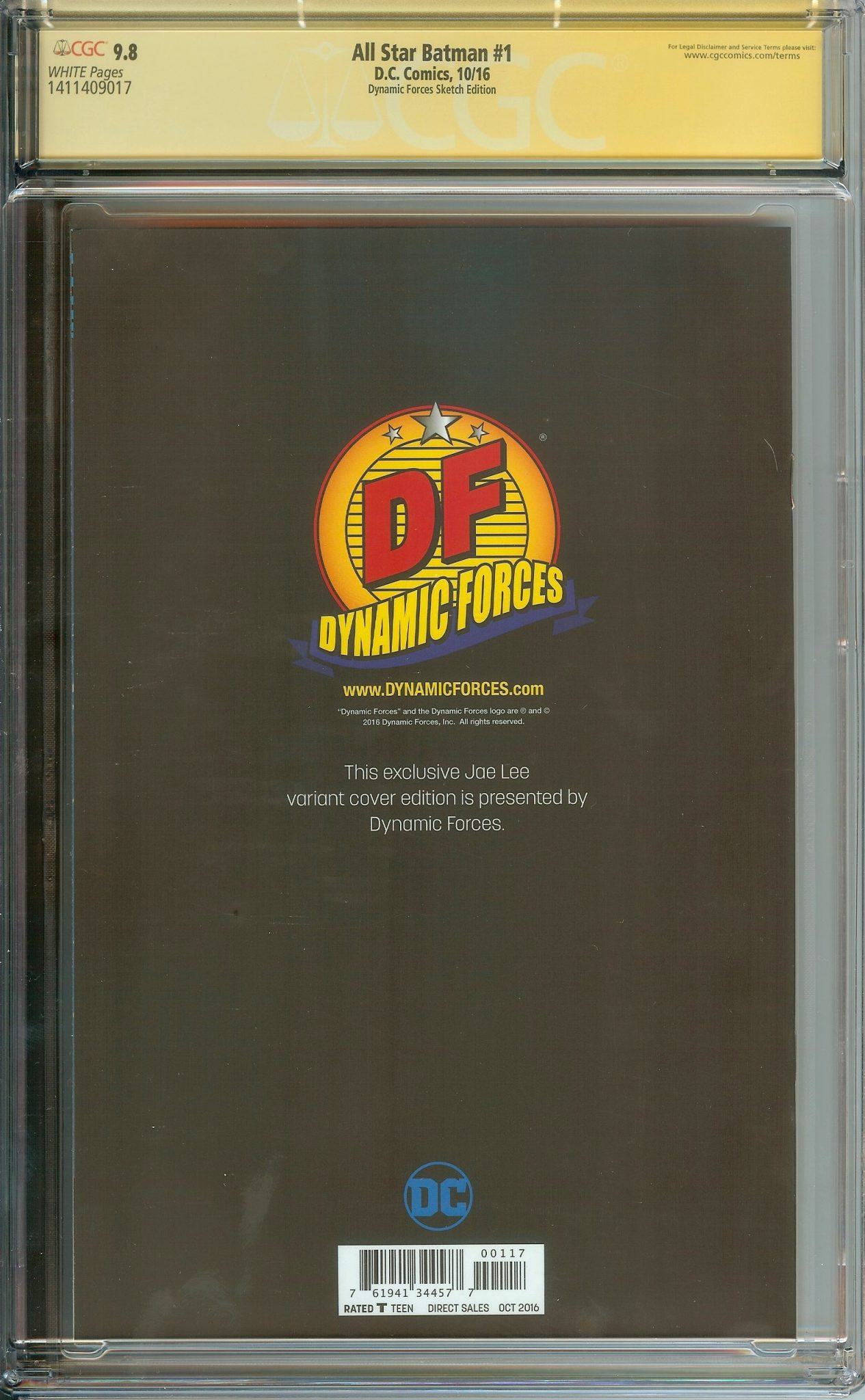 ALL STAR BATMAN Back Cover