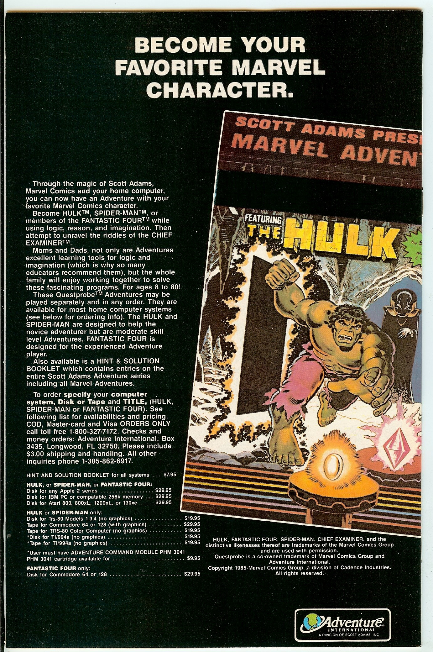 ALPHA FLIGHT Back Cover