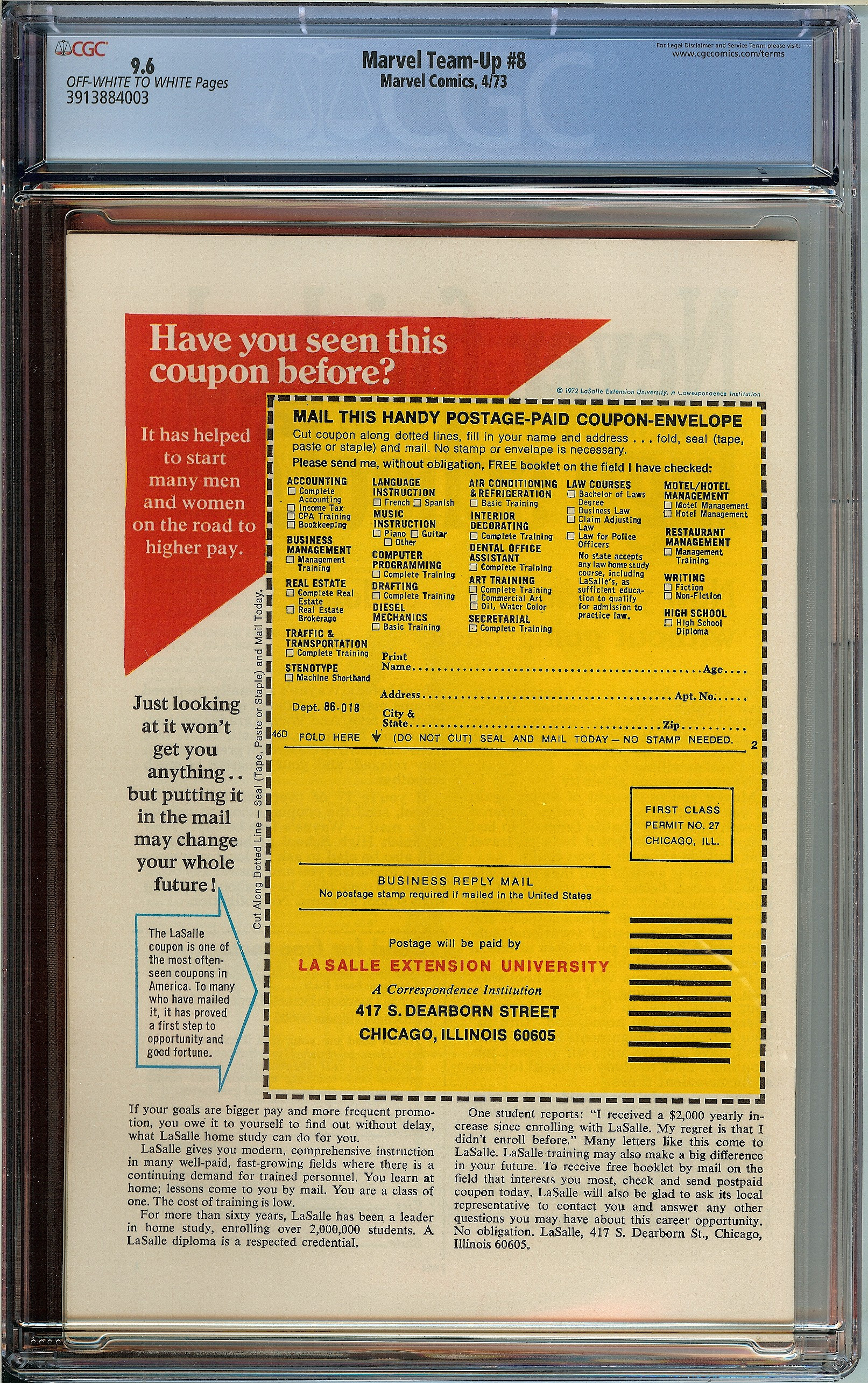 MARVEL TEAM-UP Back Cover