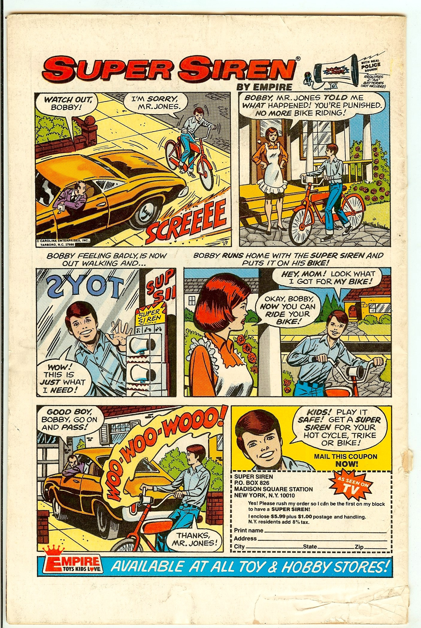 ALL-STAR COMICS Back Cover