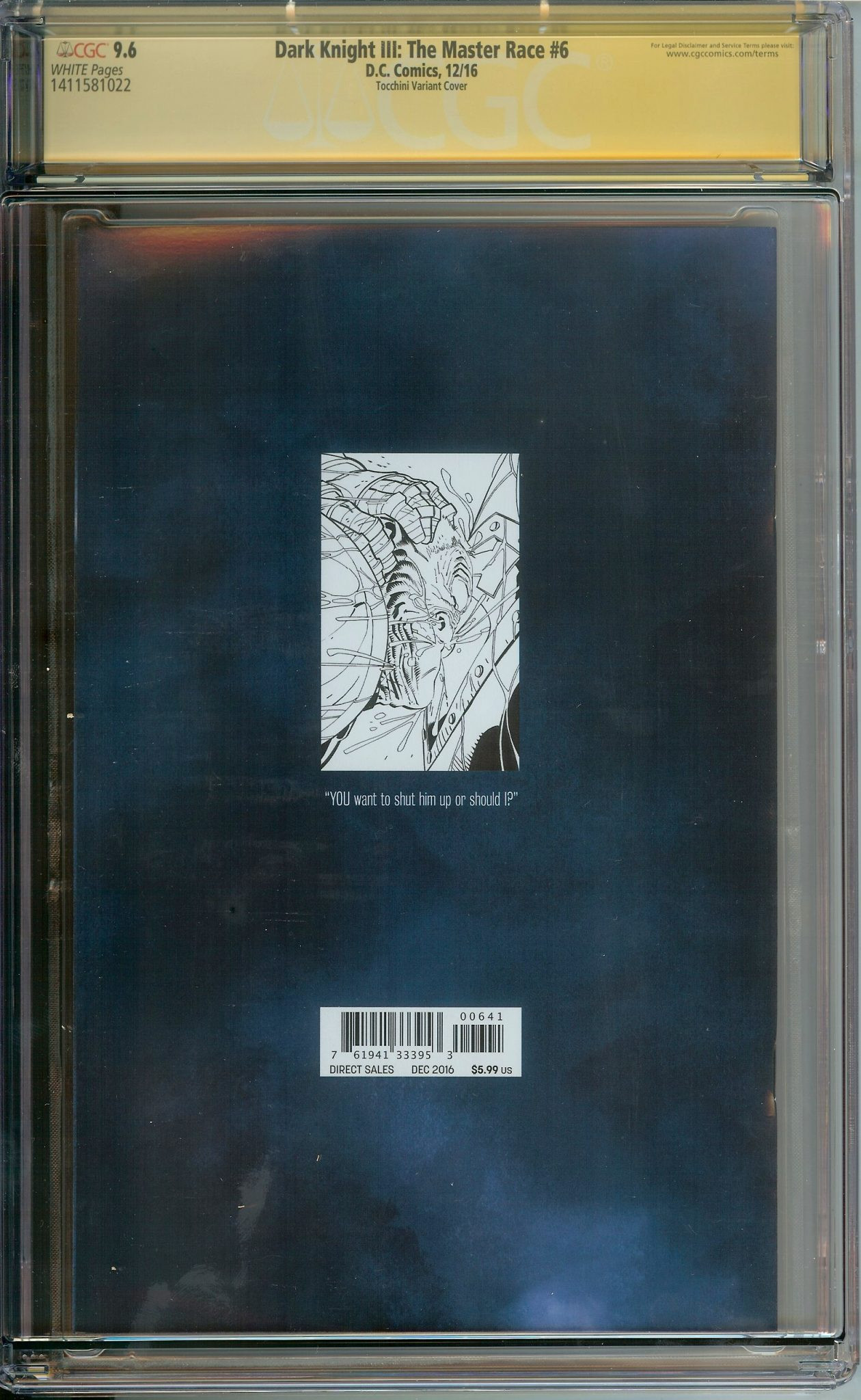 DARK KNIGHT III: THE MASTER RACE Back Cover