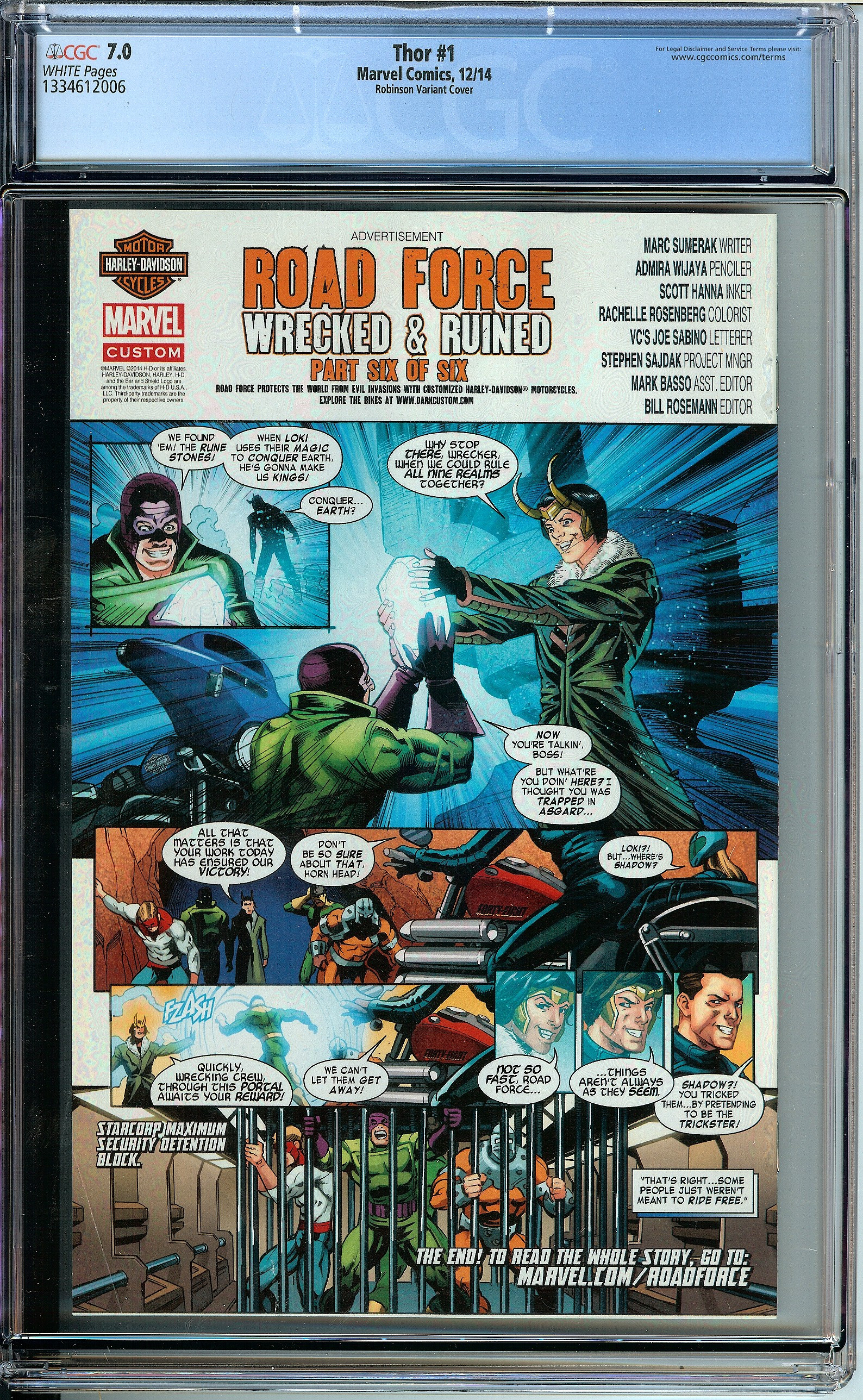 Thor Backing THOR #1 CGC 7.0 WHITE PAGES | Reece's Rare Comics