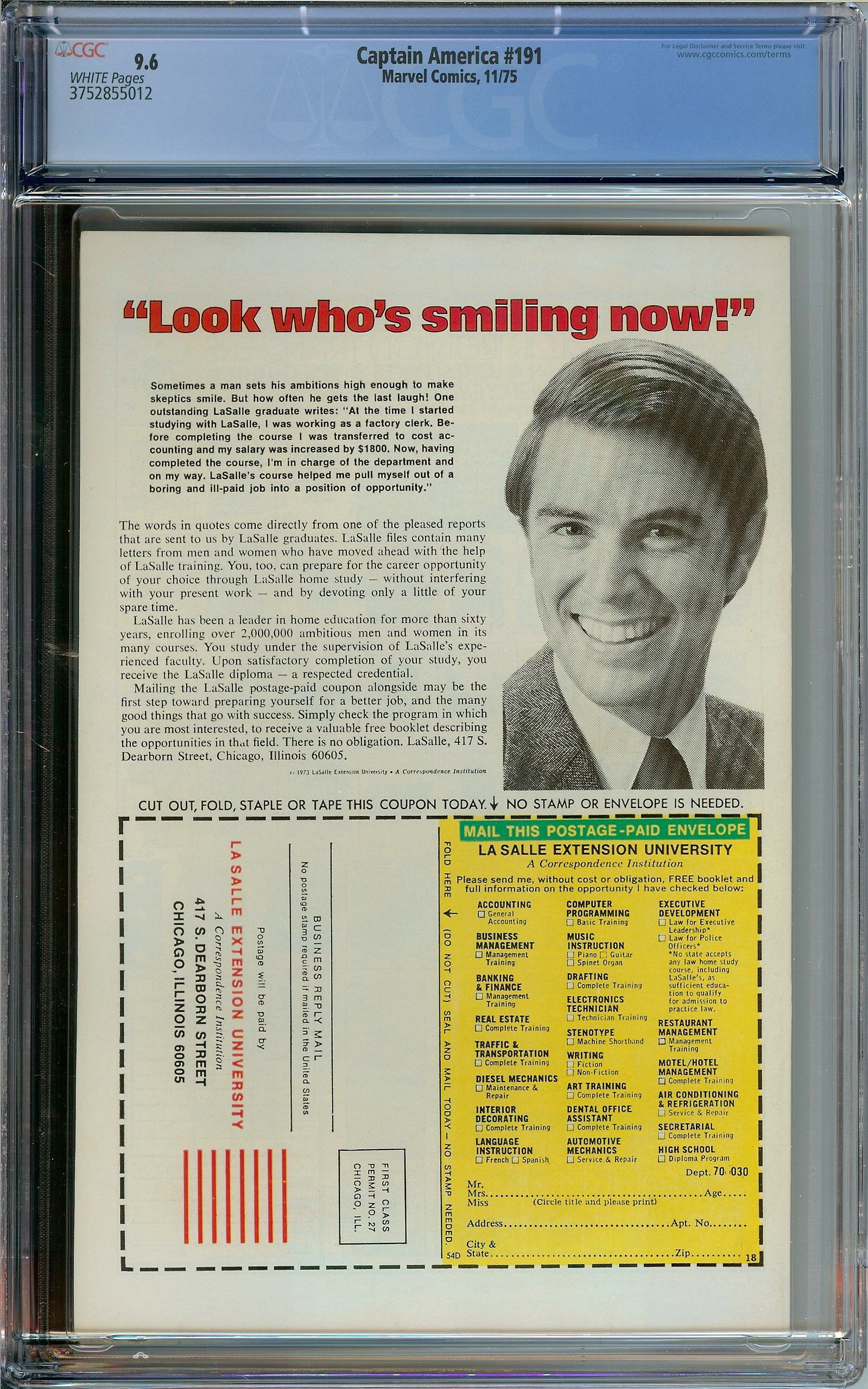 CAPTAIN AMERICA Back Cover