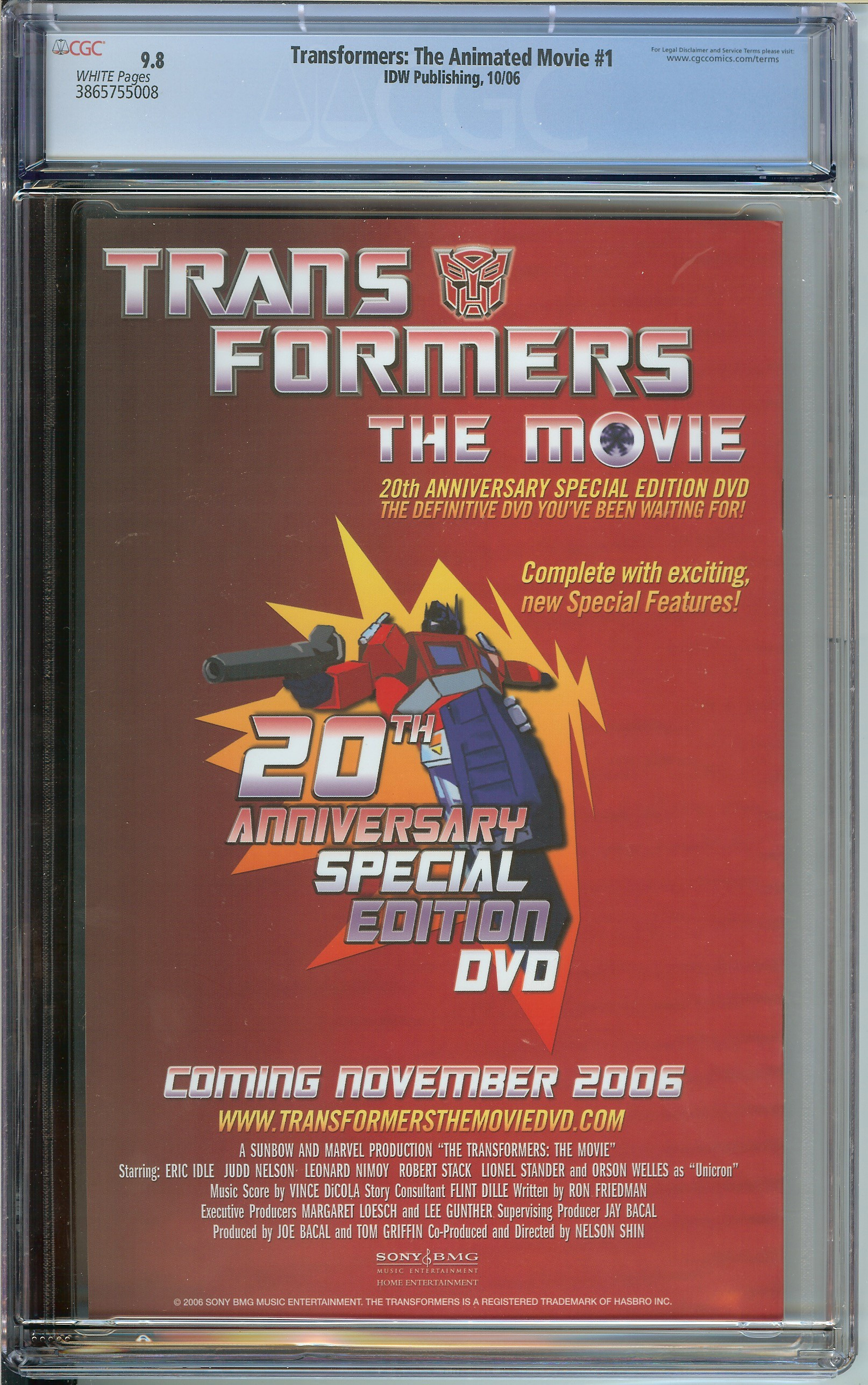TRANSFORMERS: THE ANIMATED MOVIE Back Cover