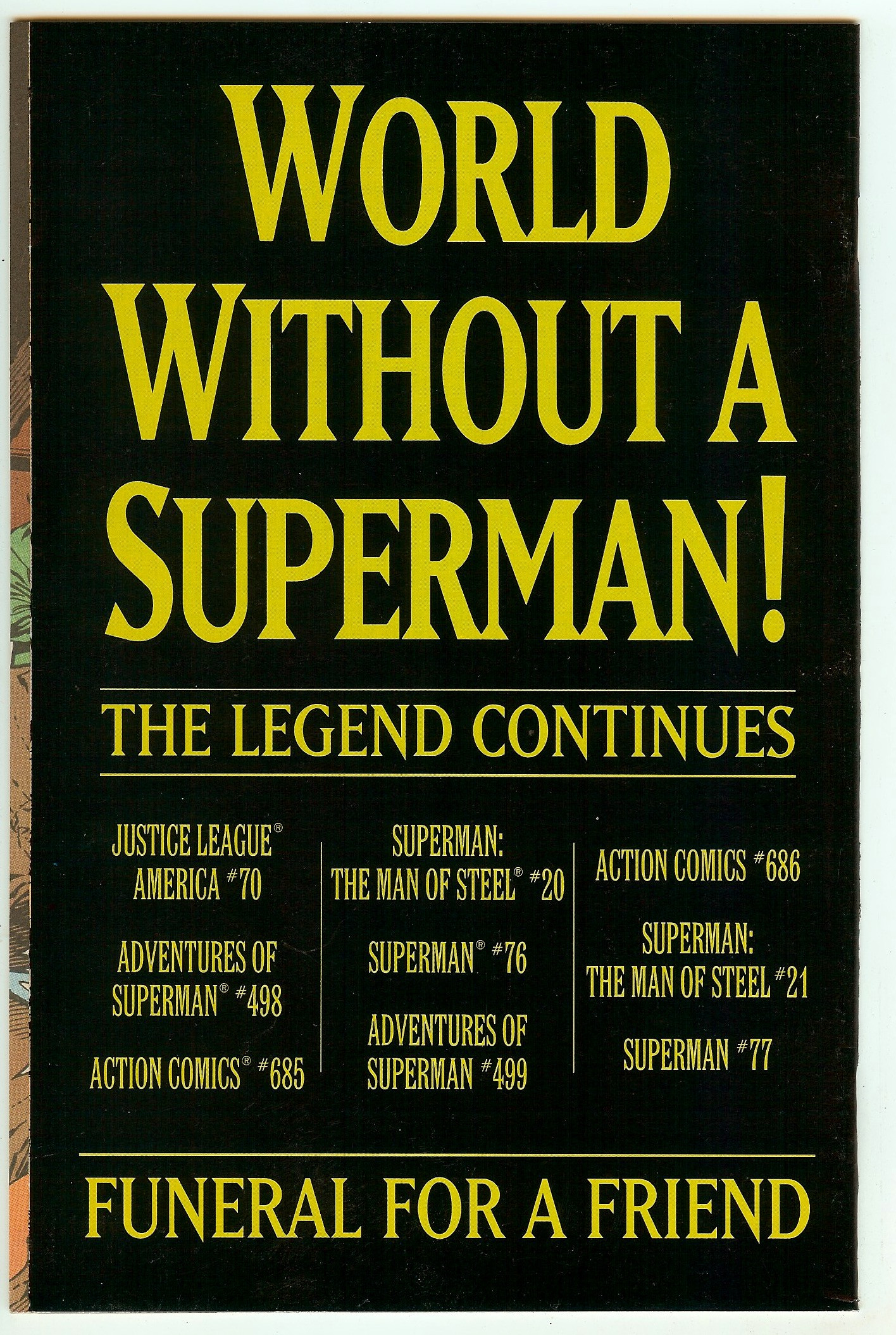 SUPERMAN Back Cover