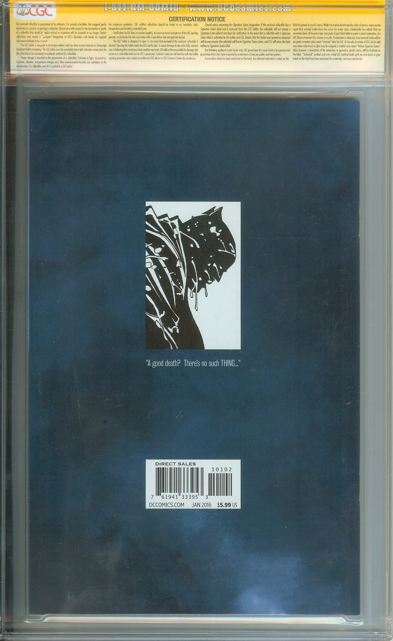 DARK KNIGHT III: THE MASTER RACE Back Cover