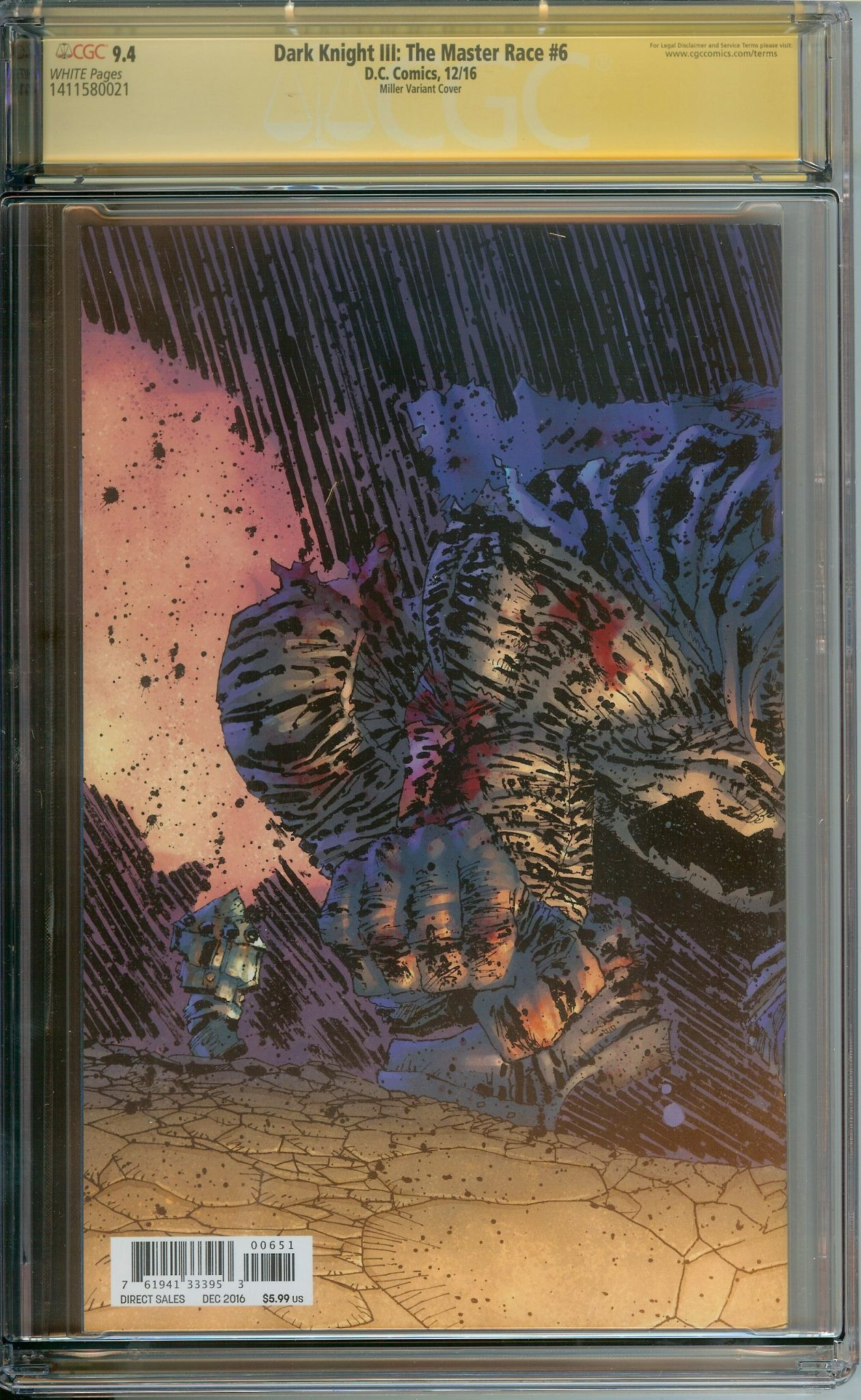 DARK KNIGHT III: THE MASTER RACE Back Cover
