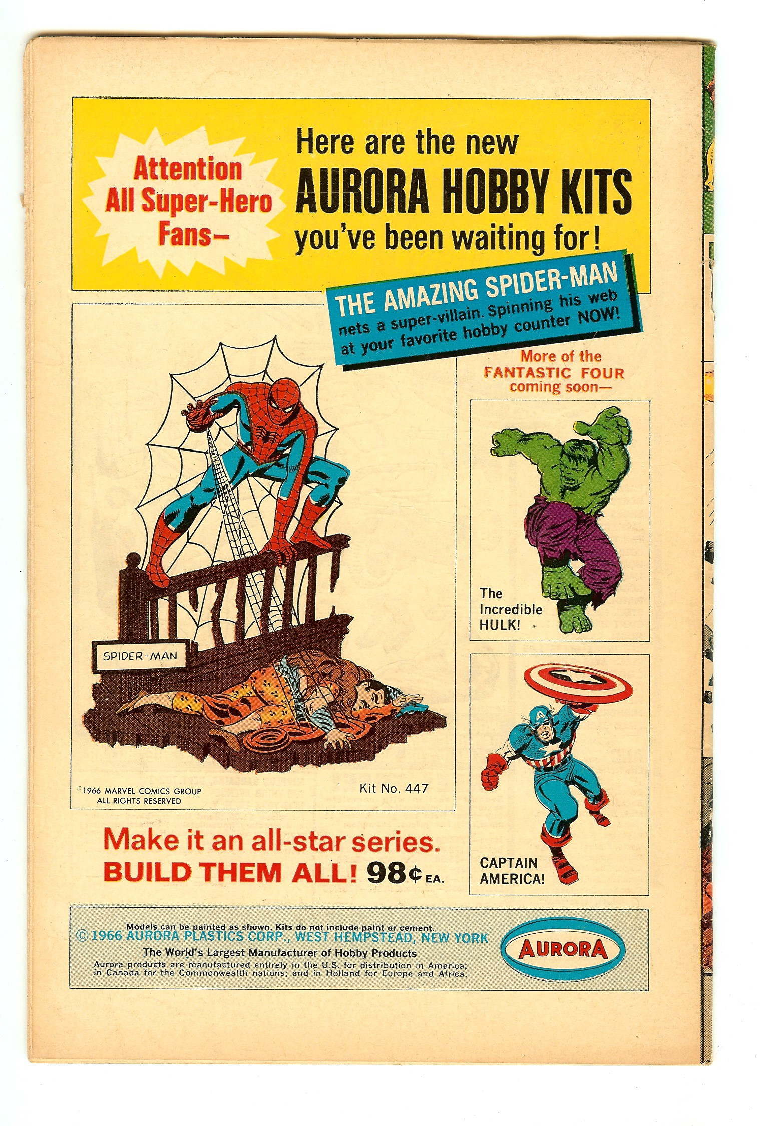 FANTASTIC FOUR Back Cover