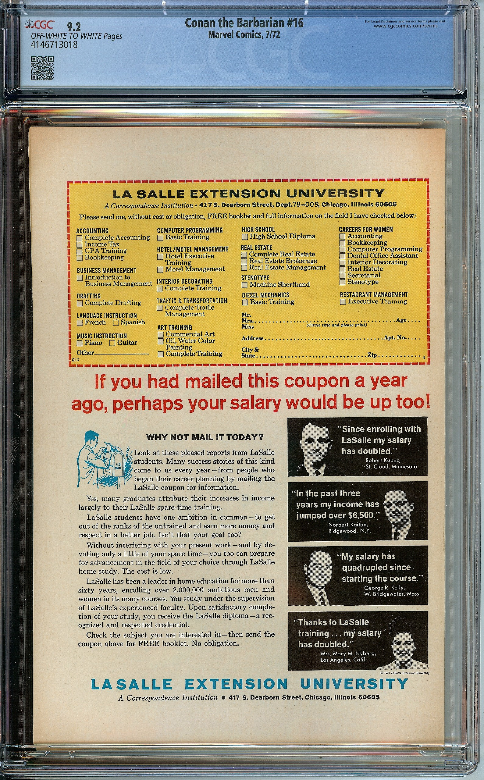 CONAN THE BARBARIAN Back Cover