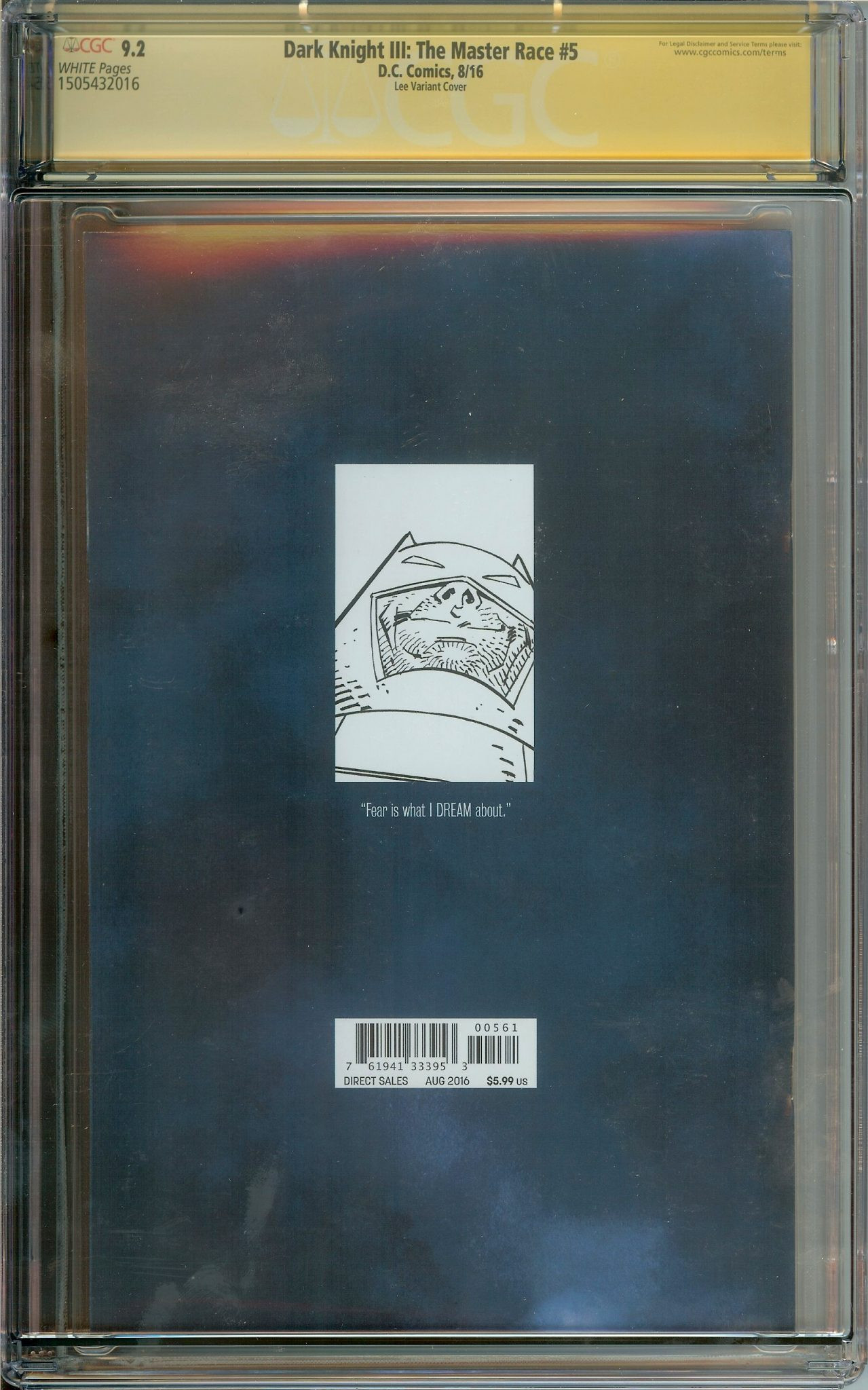 DARK KNIGHT III: THE MASTER RACE Back Cover