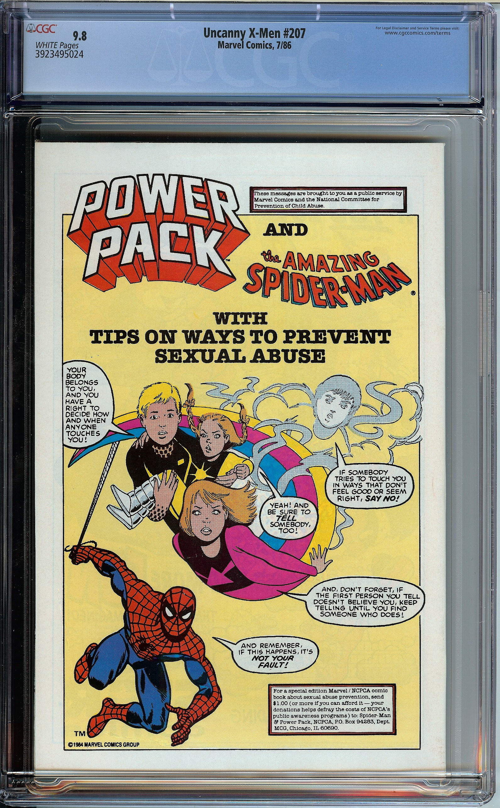 X-MEN Back Cover