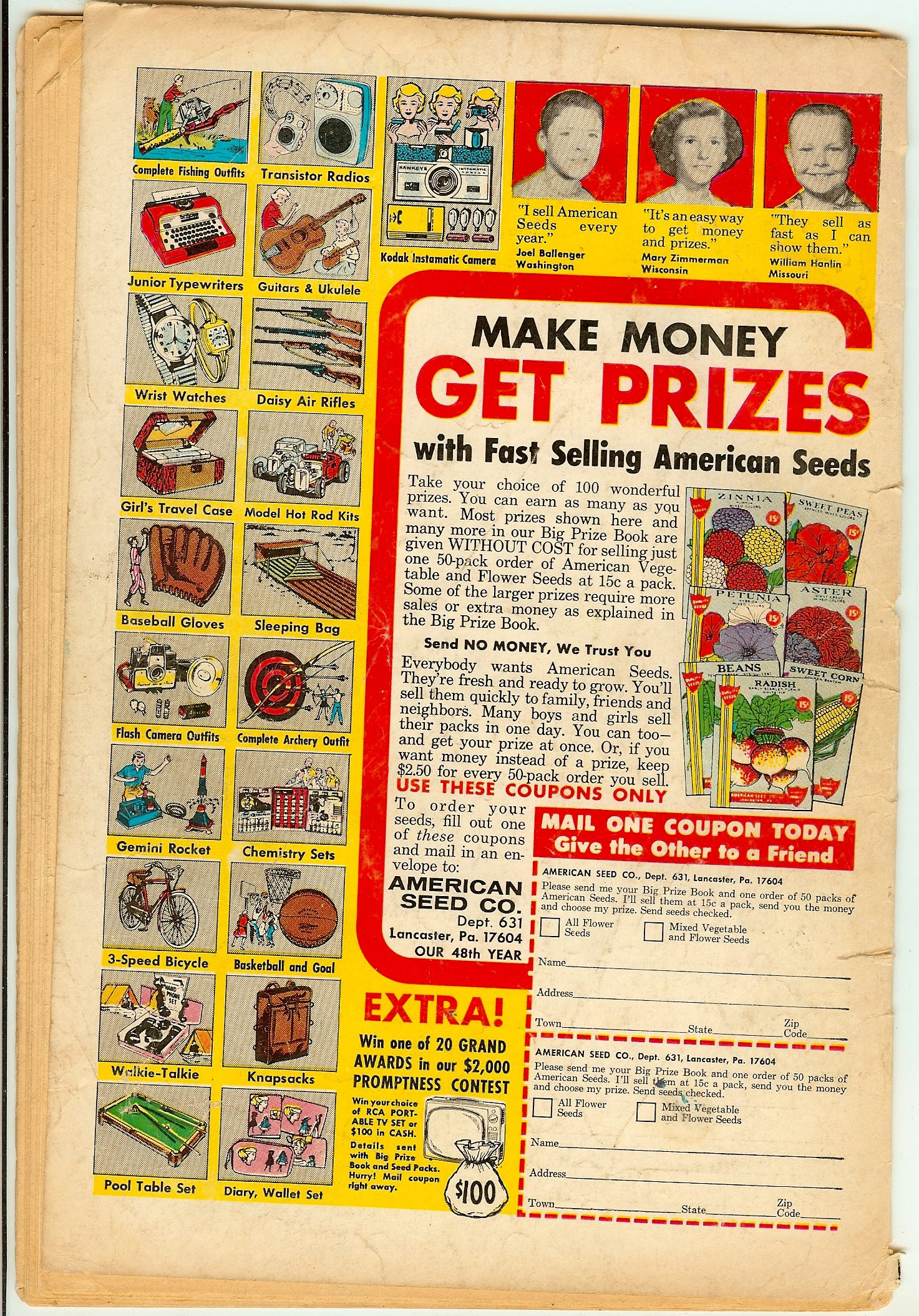 ADVENTURE COMICS Back Cover
