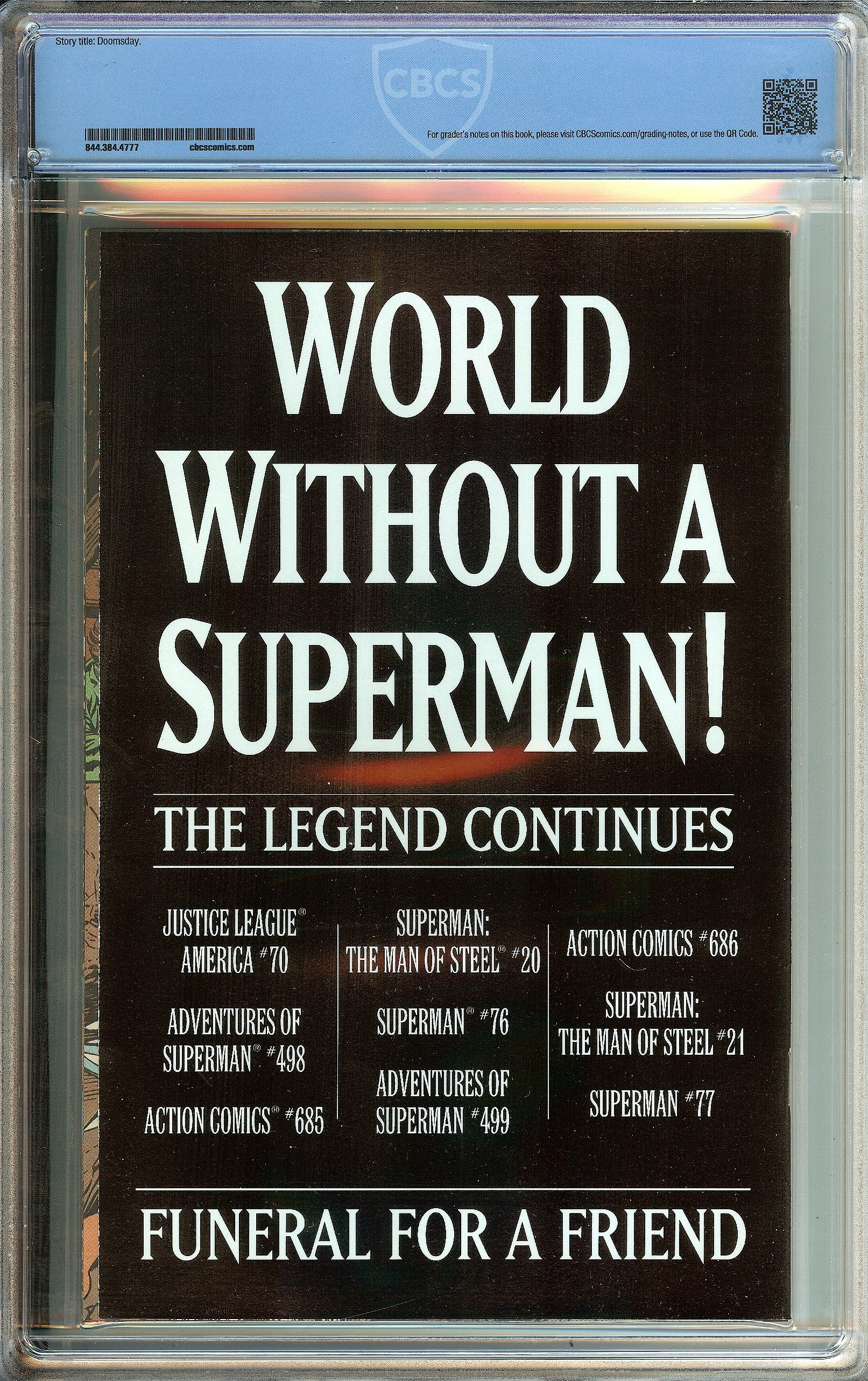 SUPERMAN Back Cover