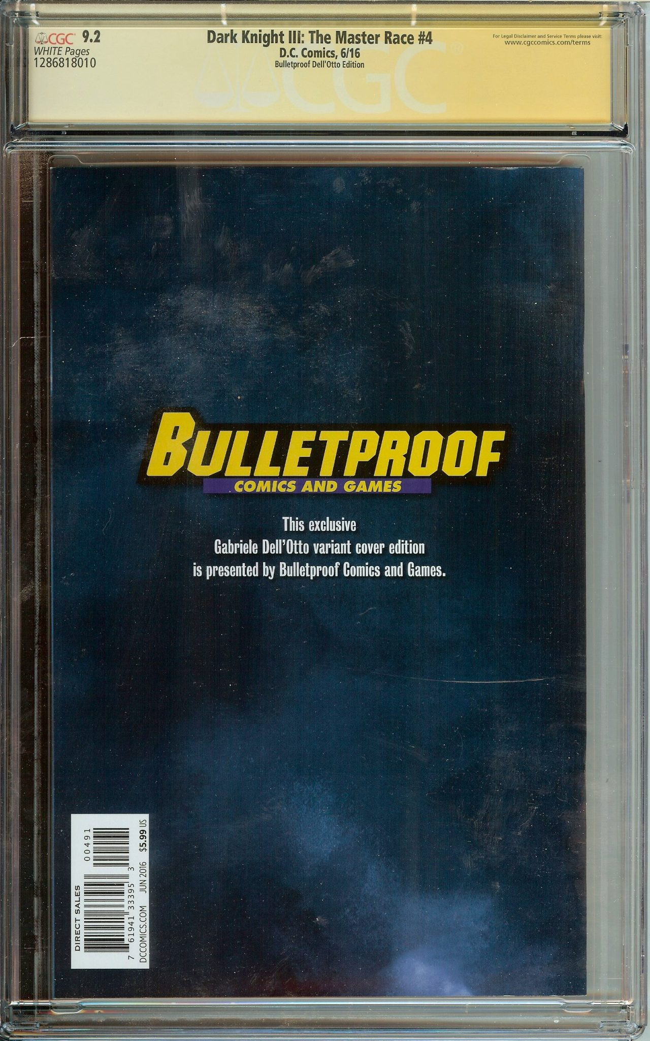 DARK KNIGHT III: THE MASTER RACE Back Cover