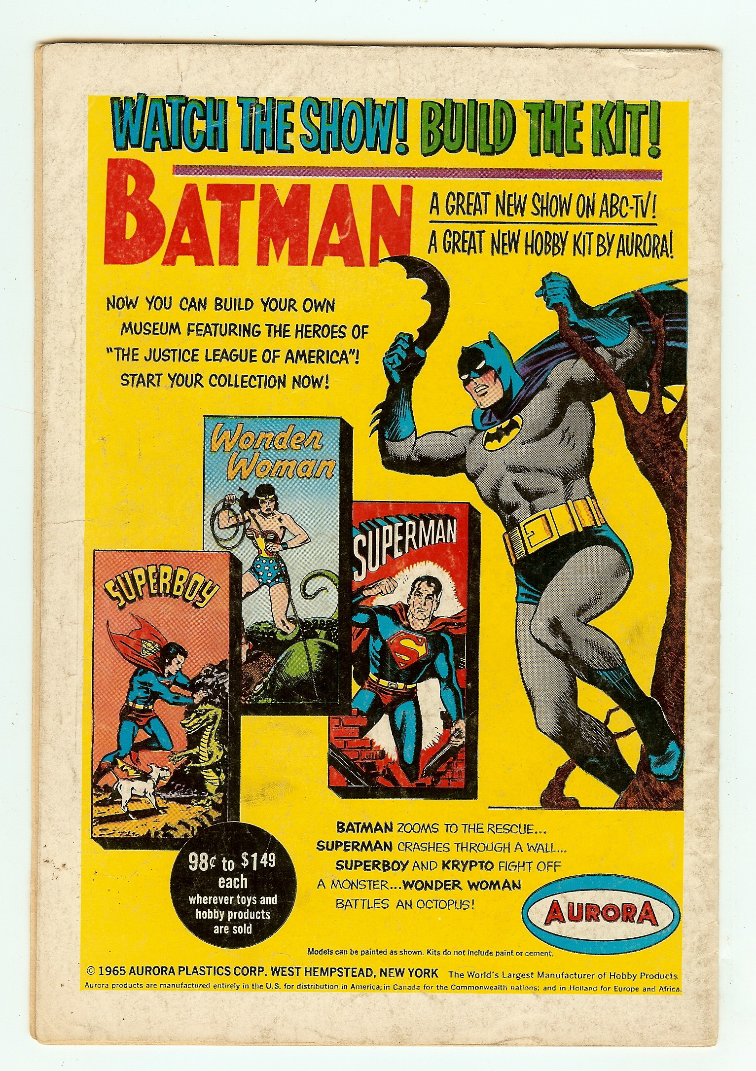 ADVENTURE COMICS Back Cover