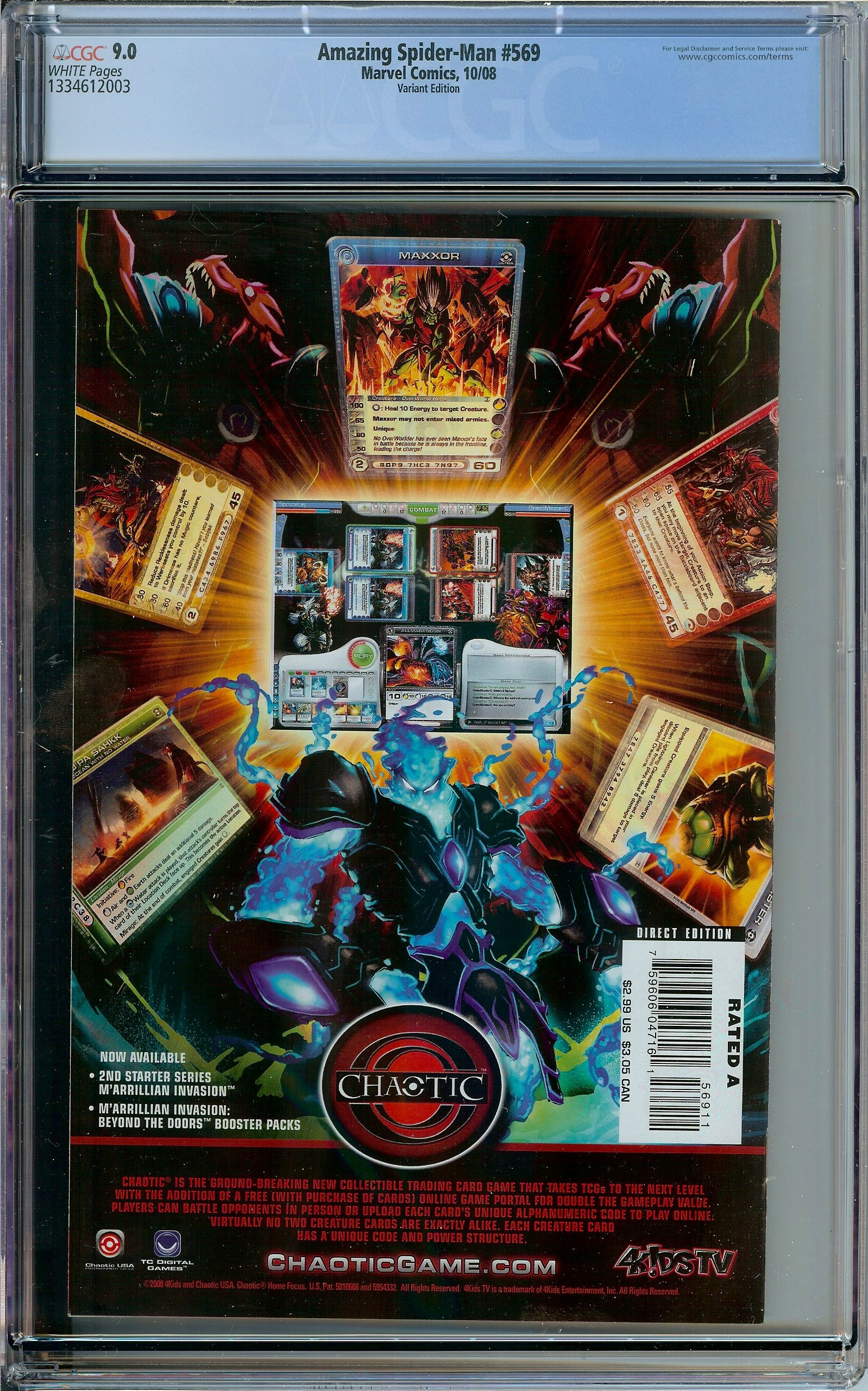 AMAZING SPIDER-MAN Back Cover