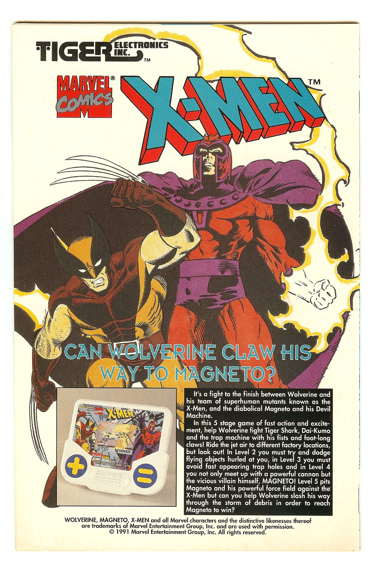 X-MEN Back Cover