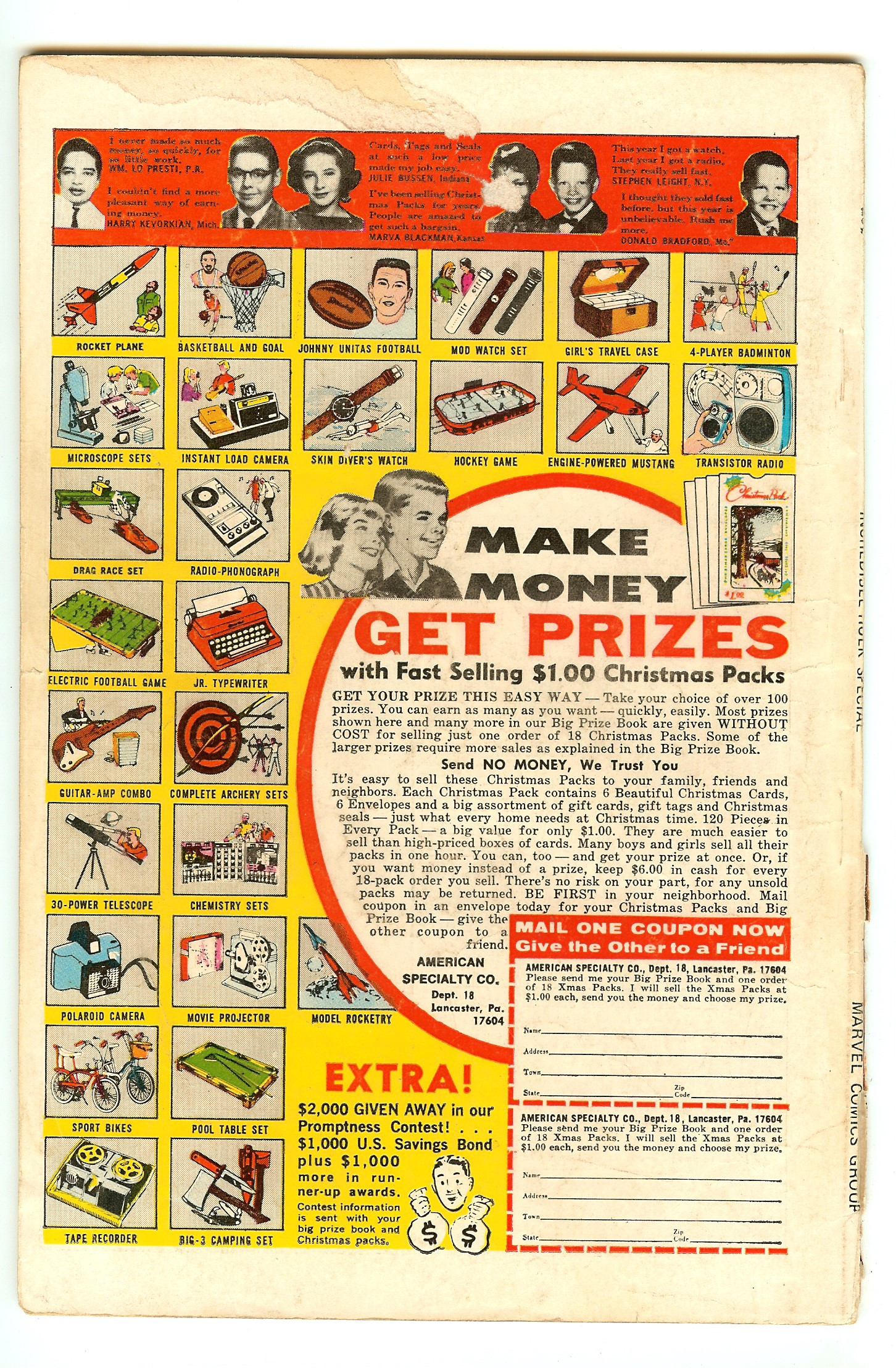 INCREDIBLE HULK ANNUAL Back Cover