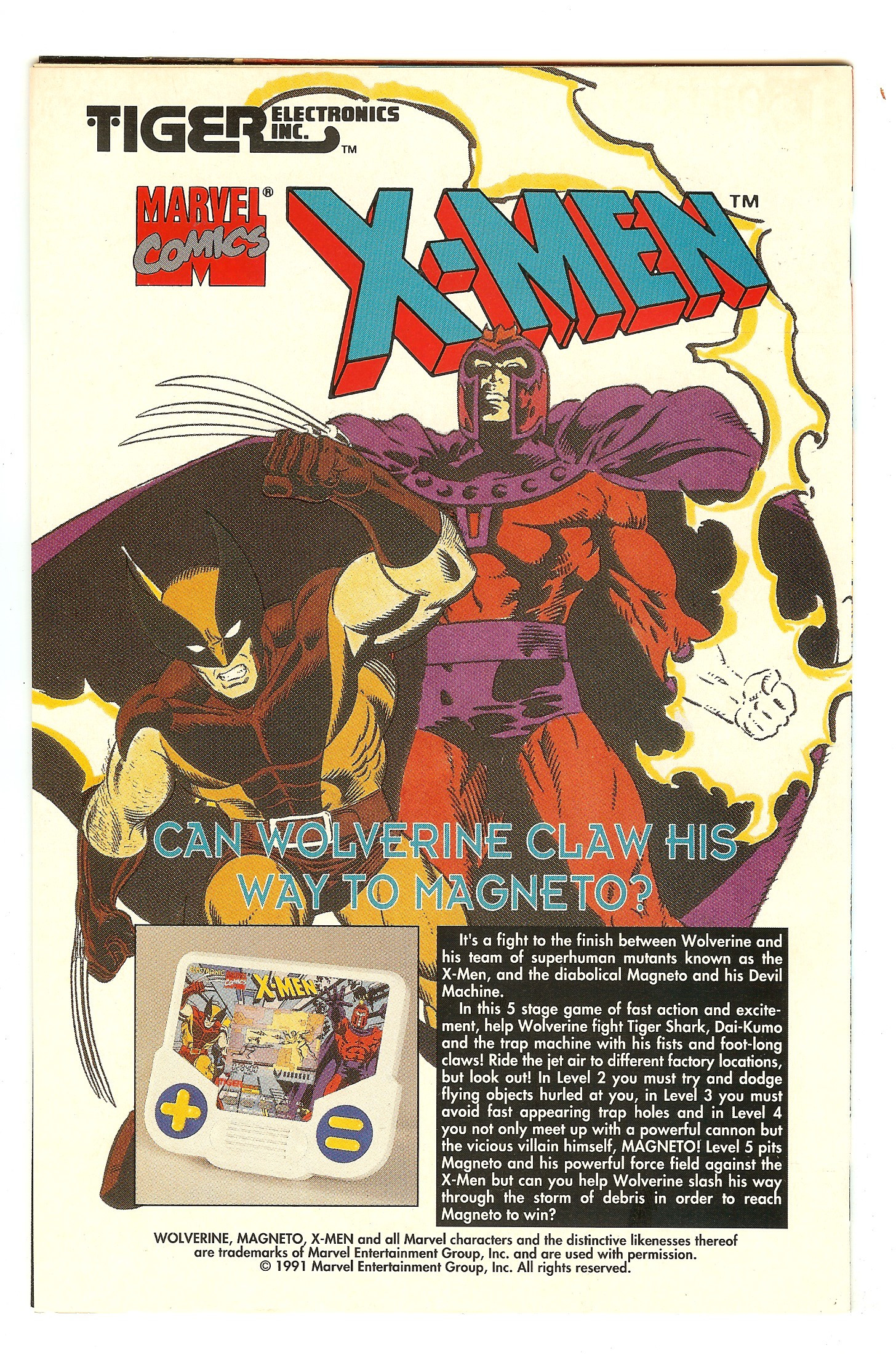 X-MEN Back Cover