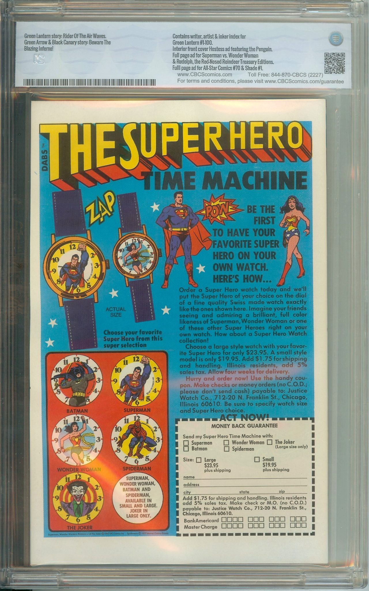 GREEN LANTERN Back Cover