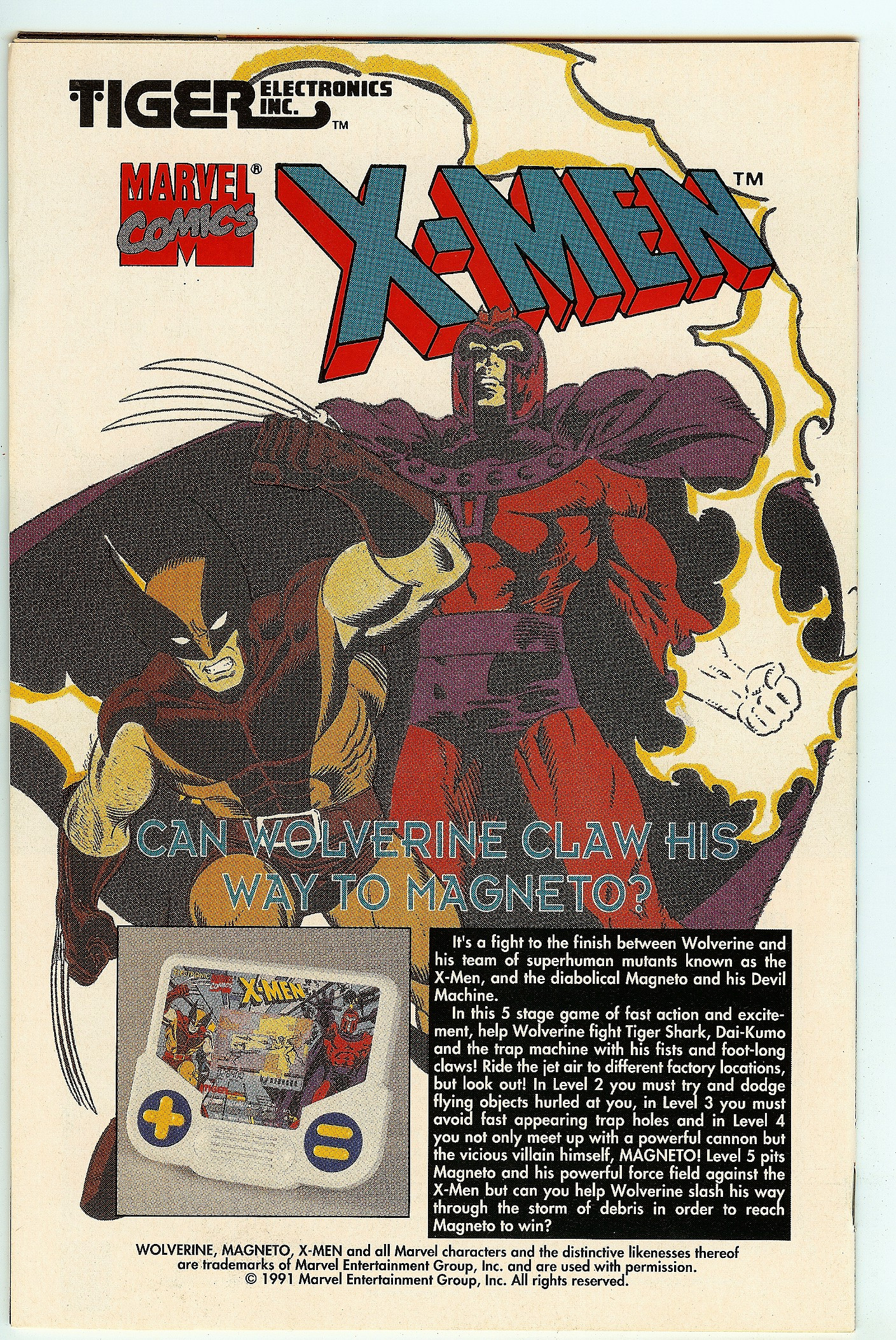 X-MEN Back Cover