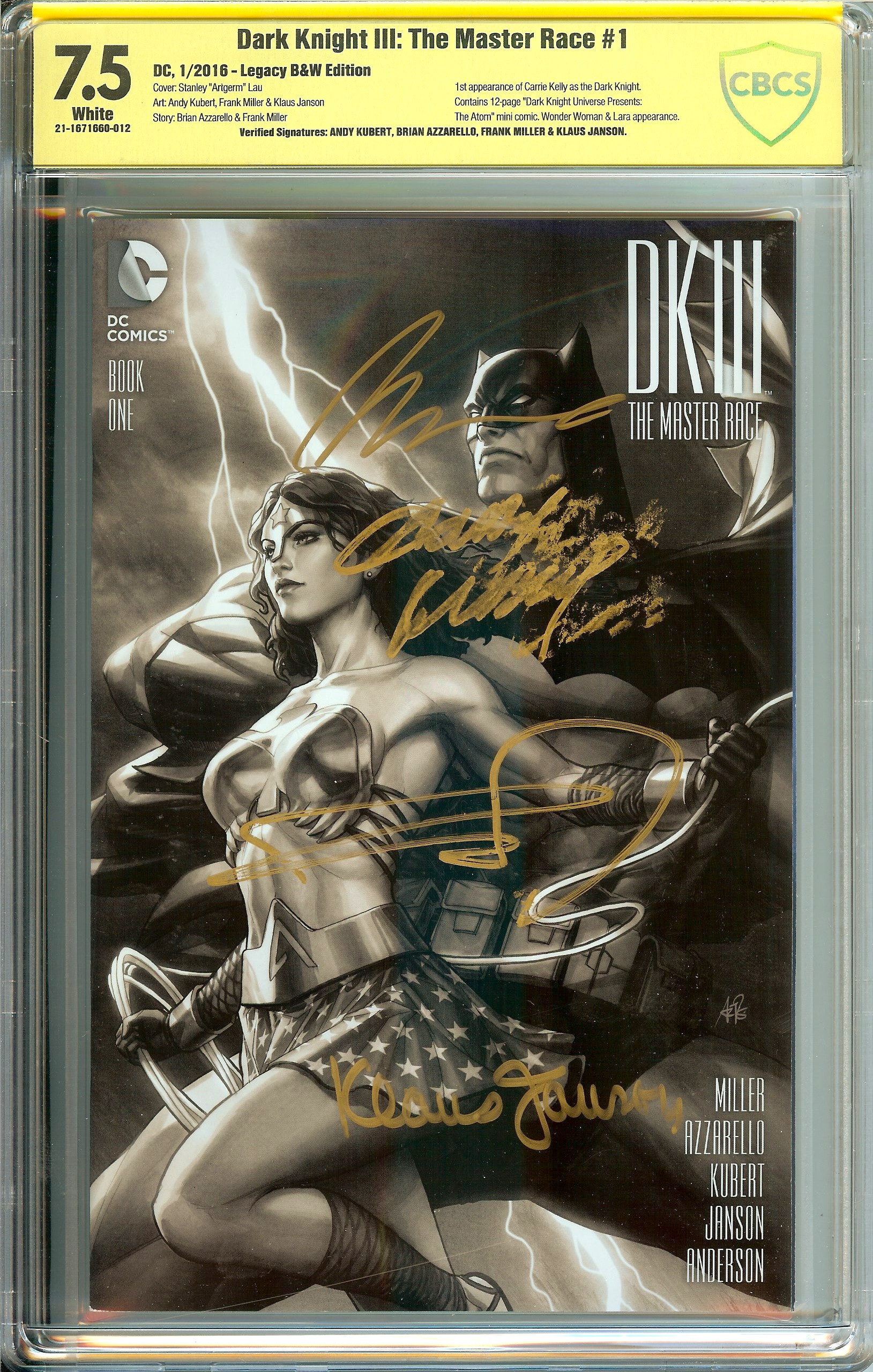 DARK KNIGHT III: THE MASTER RACE Front Cover