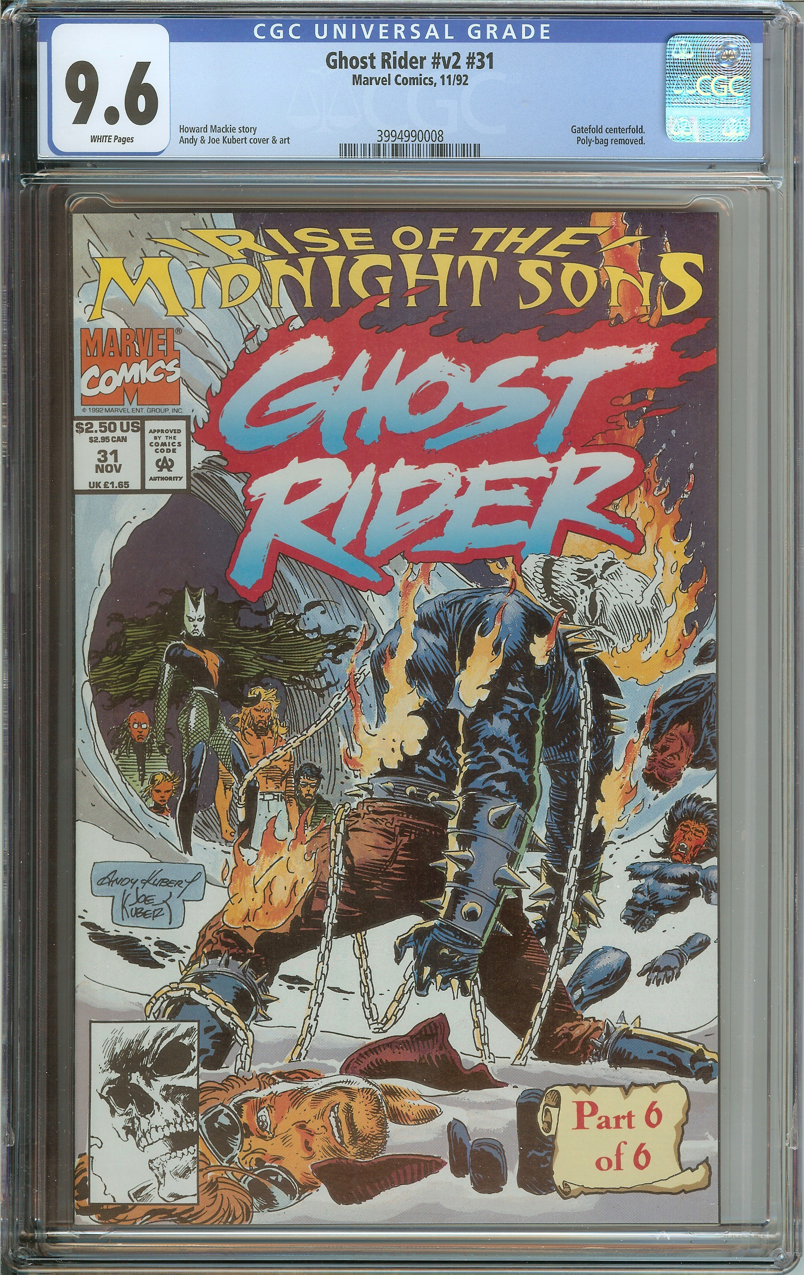 GHOST RIDER #V2 #31 CGC 9.6 WHITE PAGES | Reece's Rare Comics