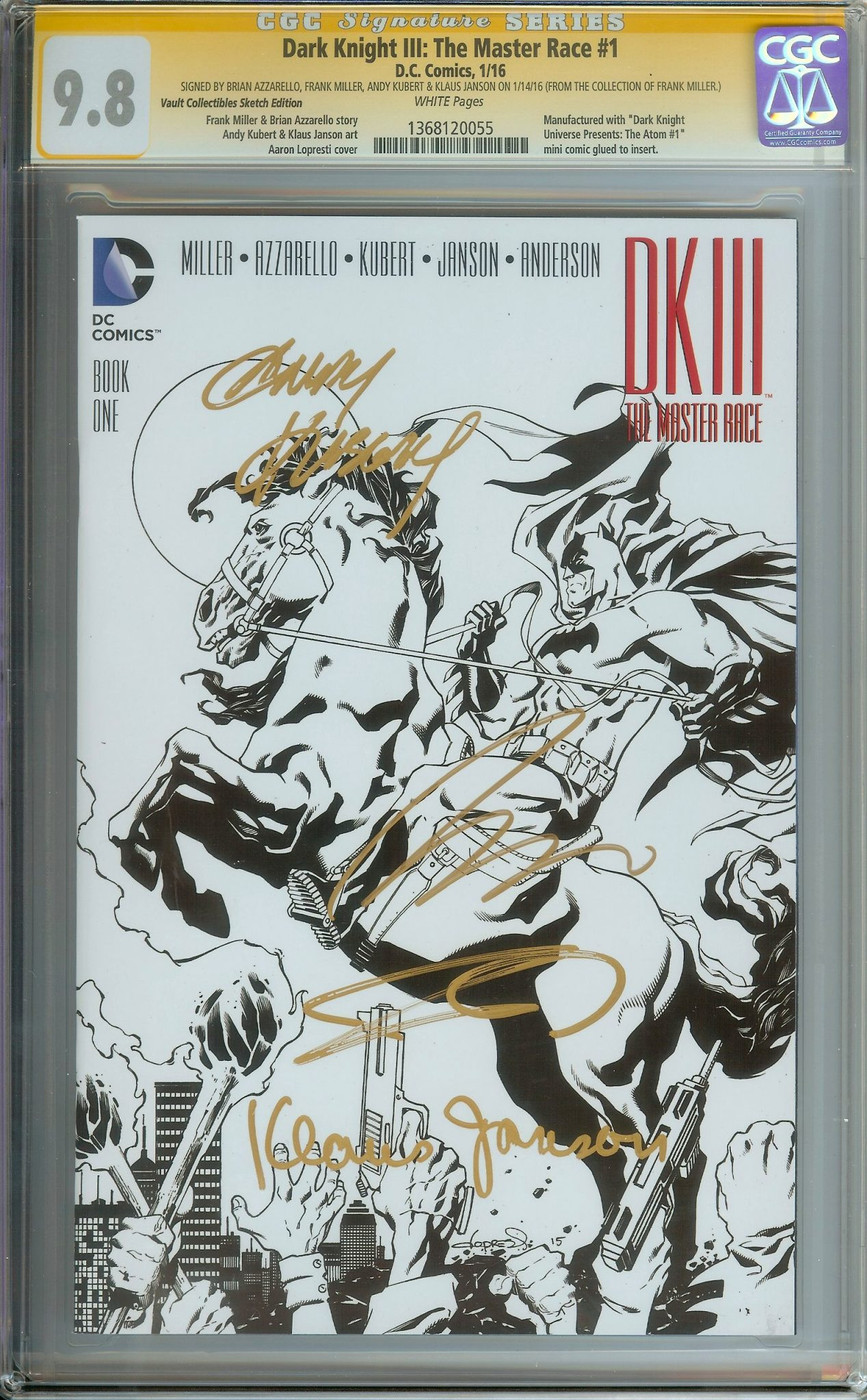 DARK KNIGHT III: THE MASTER RACE Front Cover