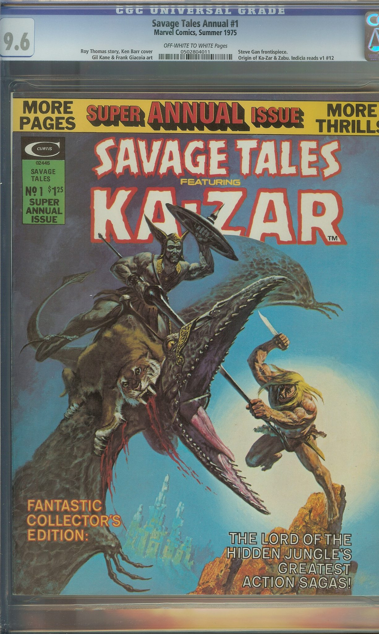 SAVAGE TALES ANNUAL Front Cover