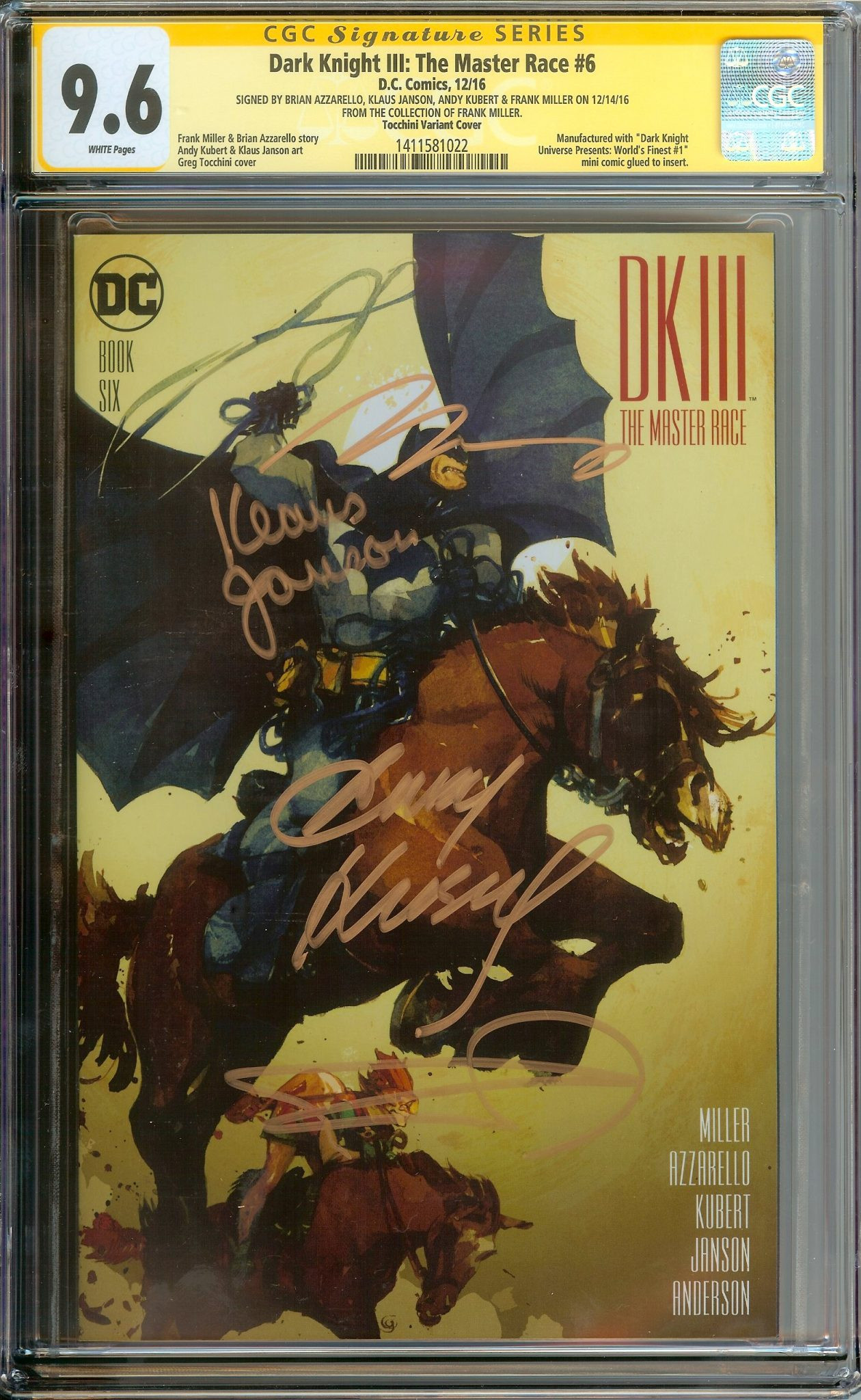DARK KNIGHT III: THE MASTER RACE Front Cover
