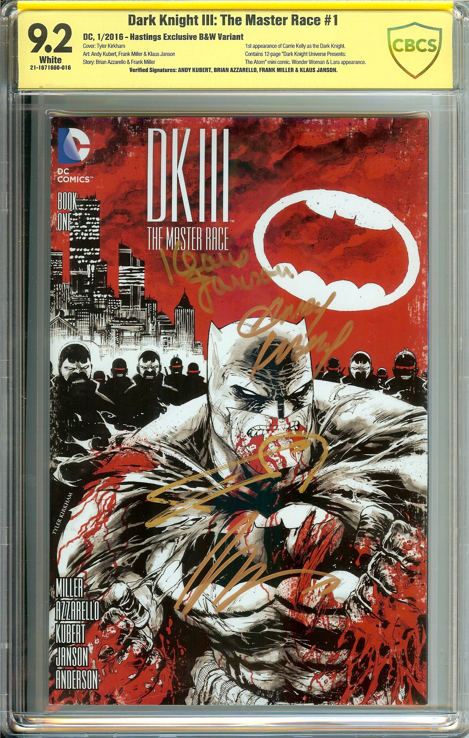 DARK KNIGHT III: THE MASTER RACE Front Cover