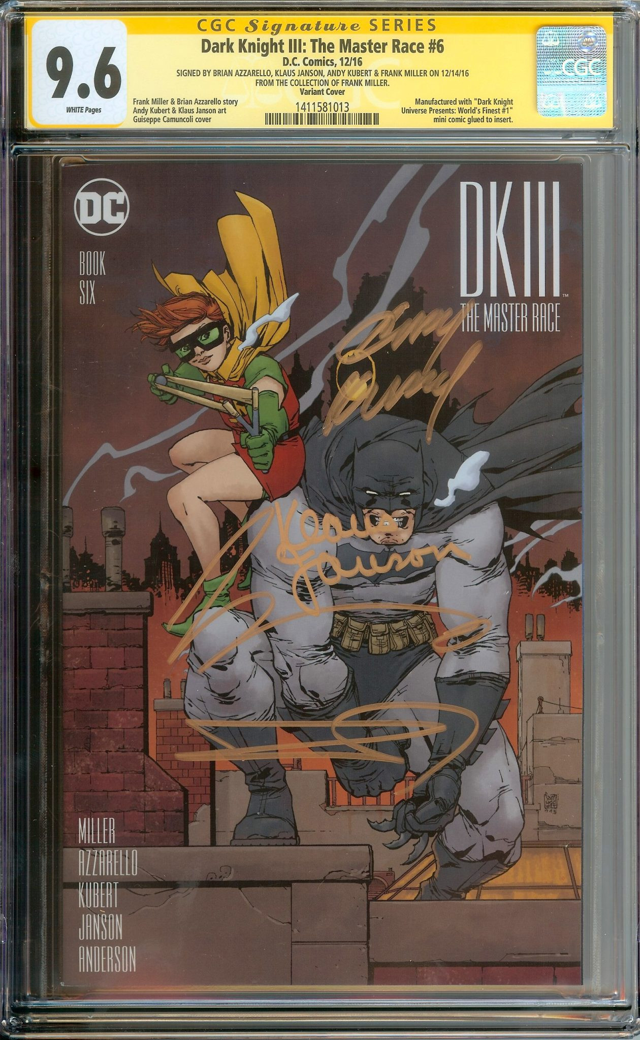 DARK KNIGHT III: THE MASTER RACE Front Cover