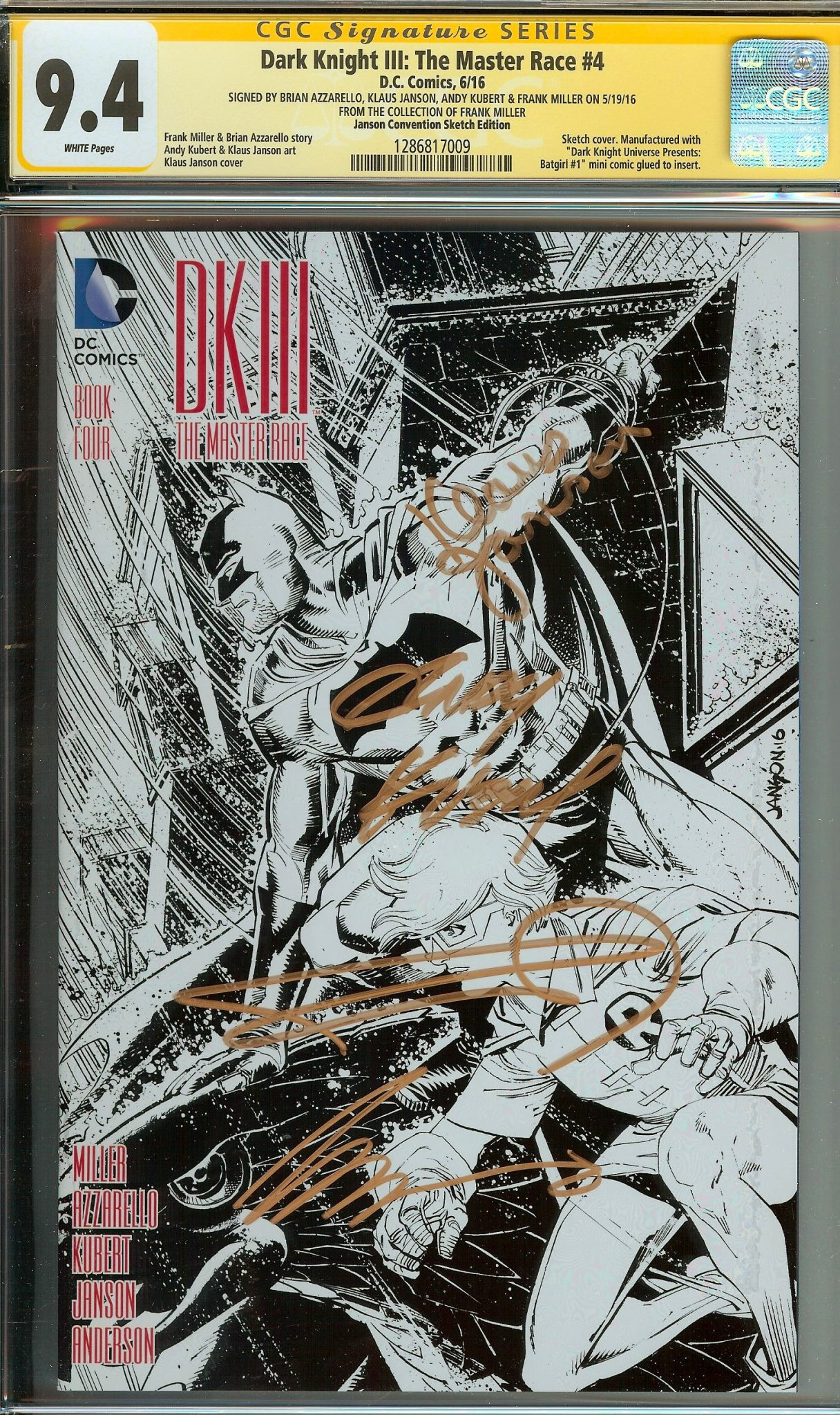 DARK KNIGHT III: THE MASTER RACE Front Cover