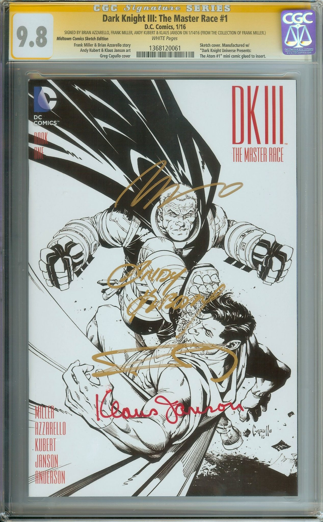DARK KNIGHT III: THE MASTER RACE Front Cover