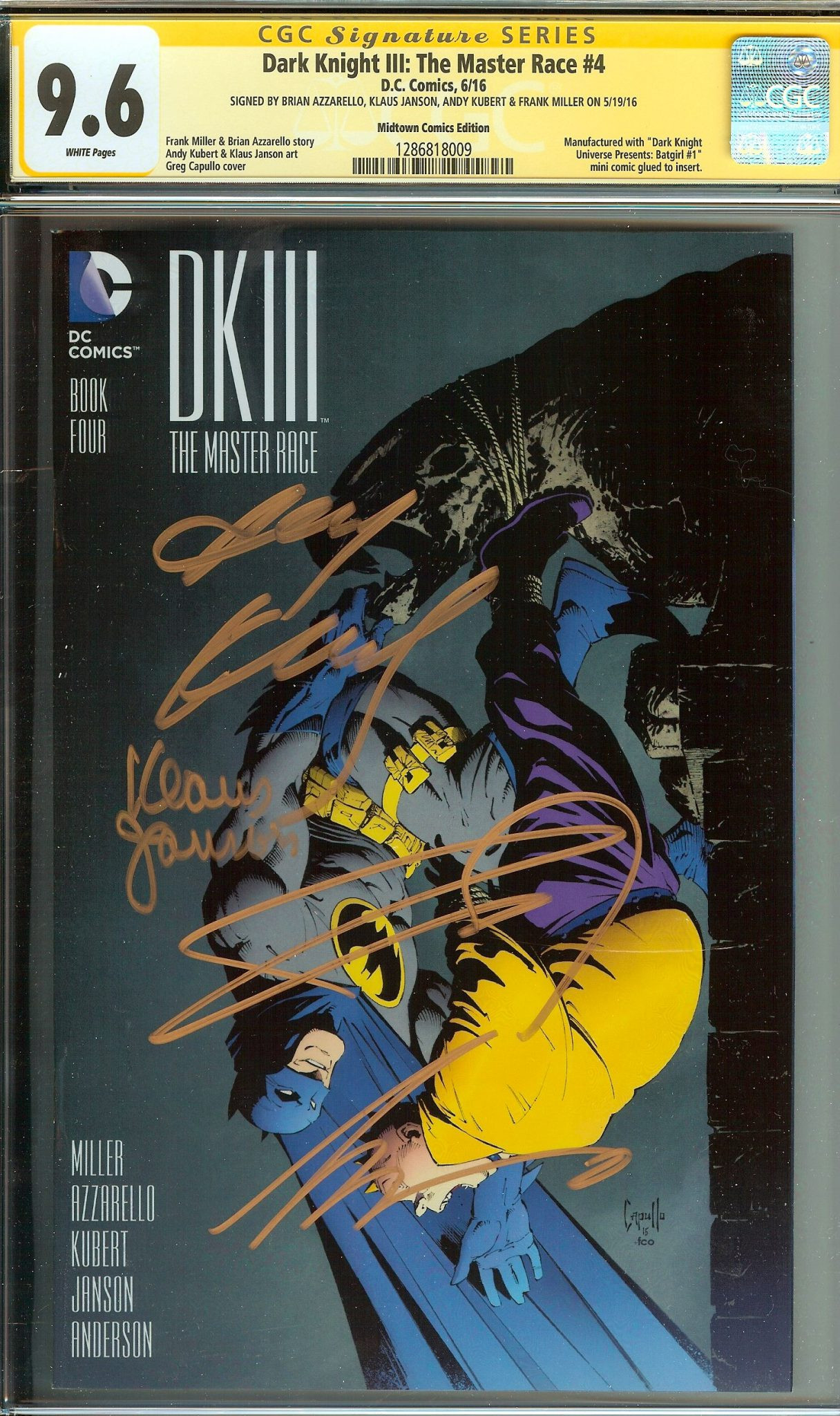 DARK KNIGHT III: THE MASTER RACE Front Cover
