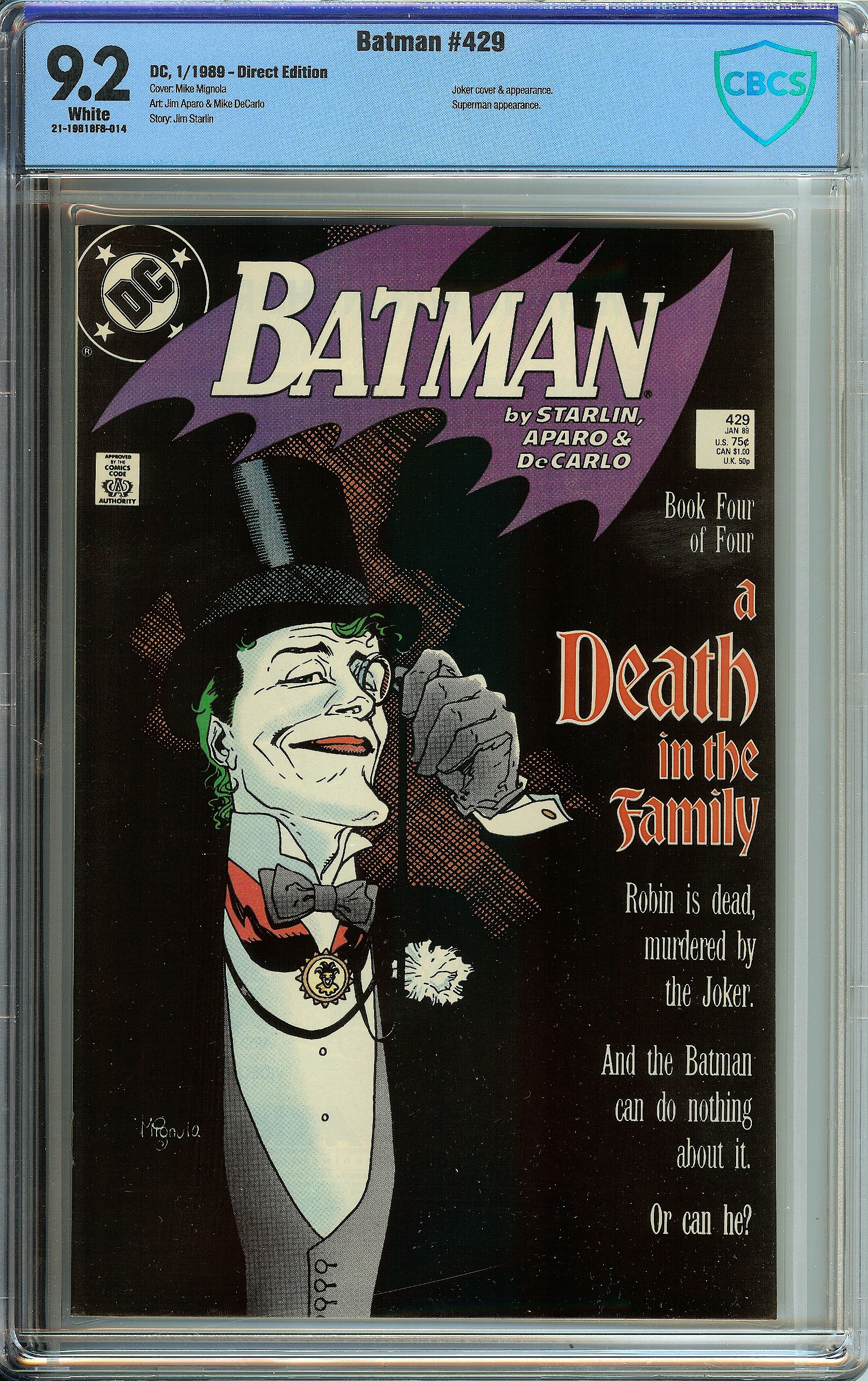 BATMAN Front Cover