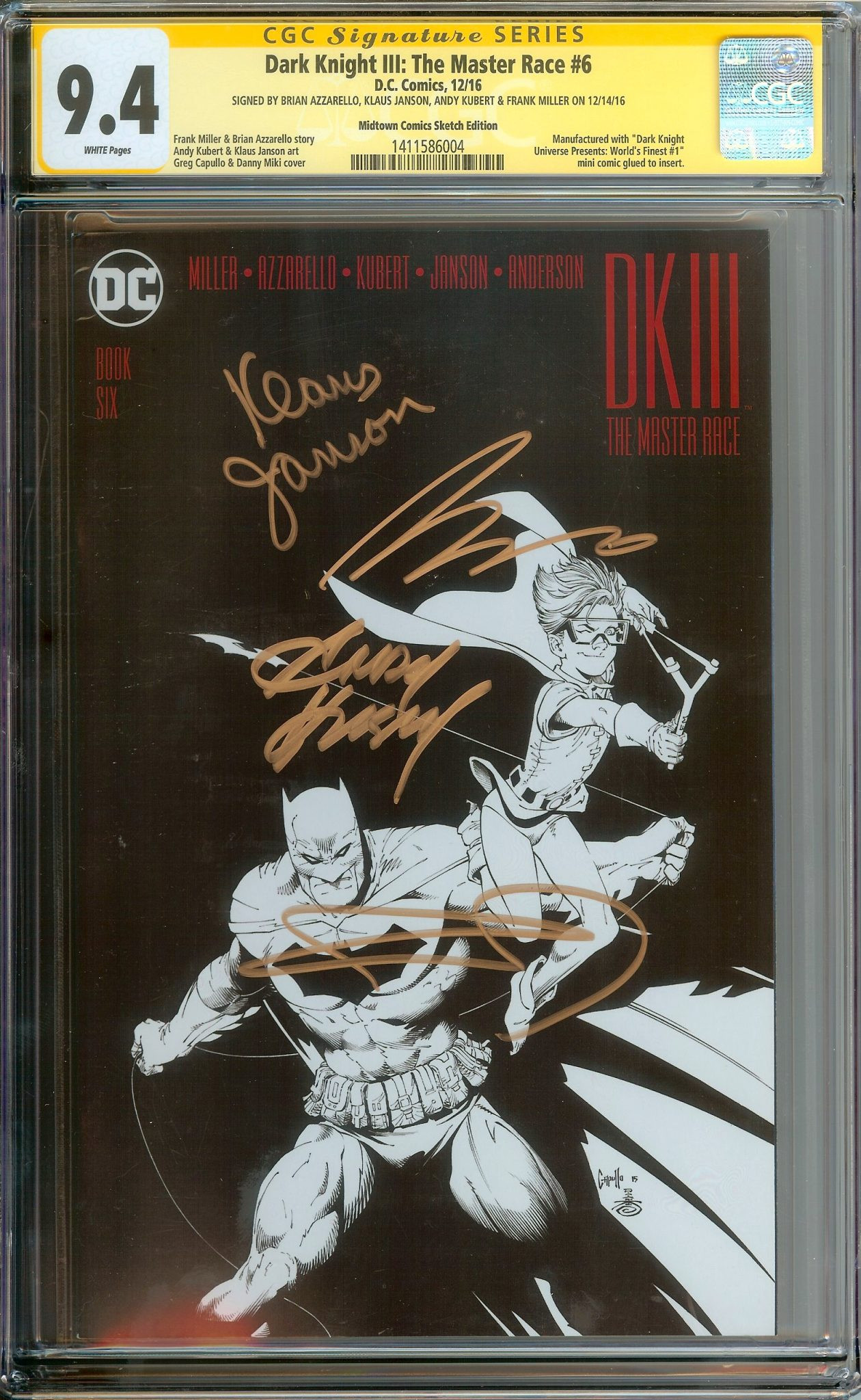 DARK KNIGHT III: THE MASTER RACE Front Cover
