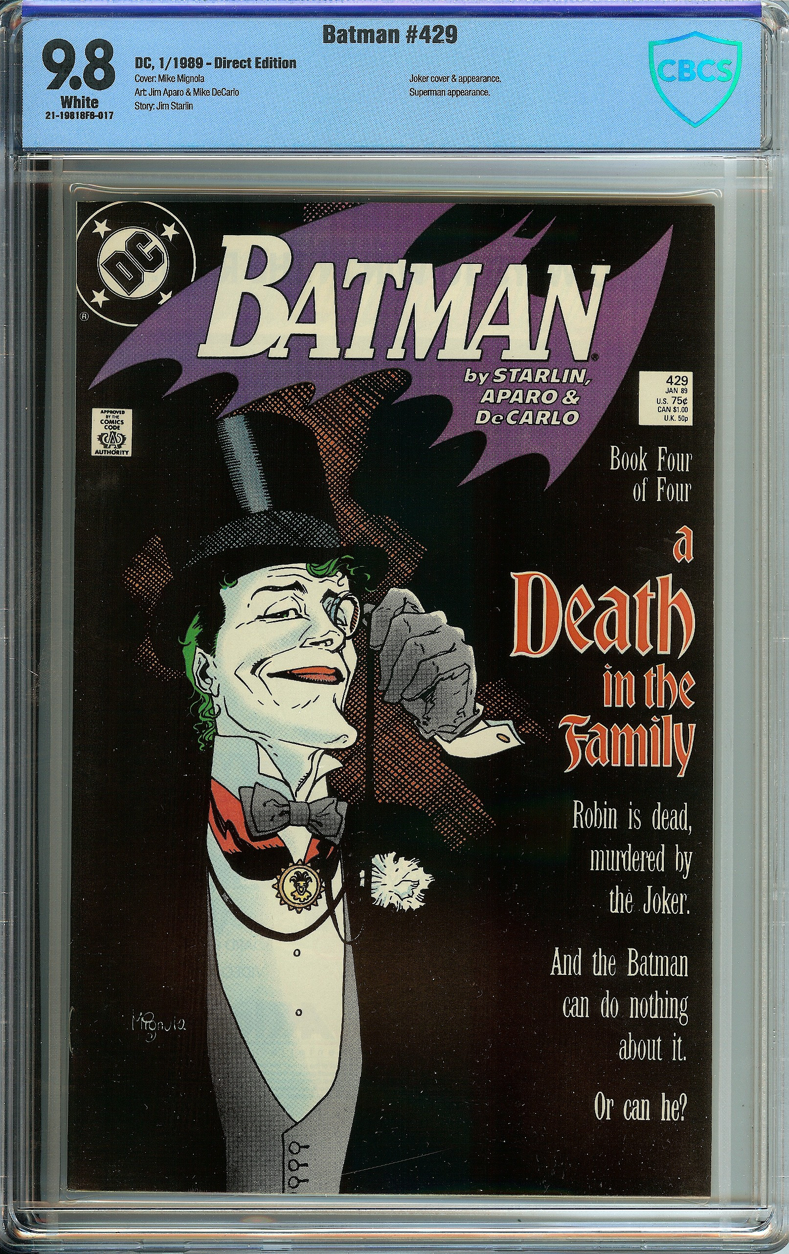 BATMAN Front Cover