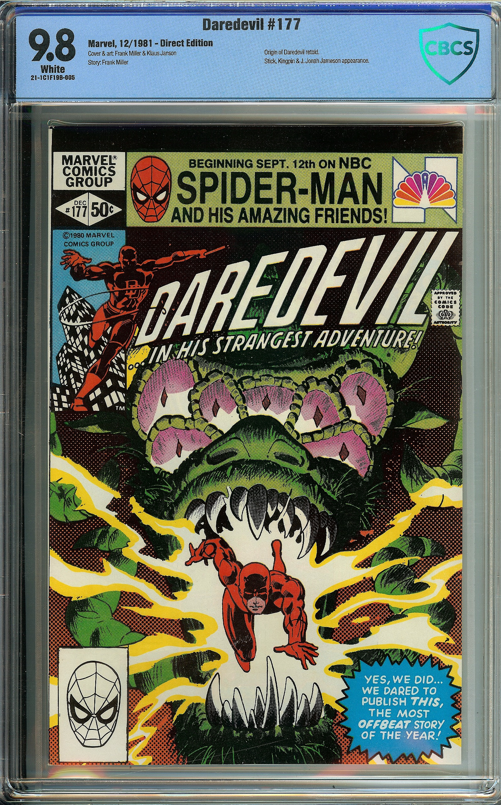 DAREDEVIL #177 CBCS WHITE PAGES