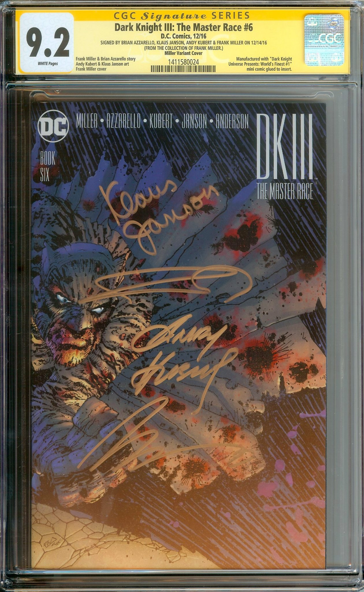 DARK KNIGHT III: THE MASTER RACE Front Cover