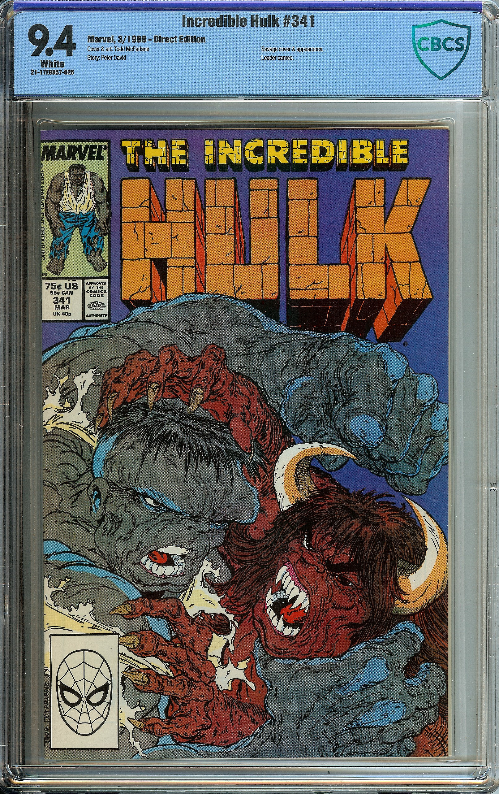INCREDIBLE HULK Front Cover