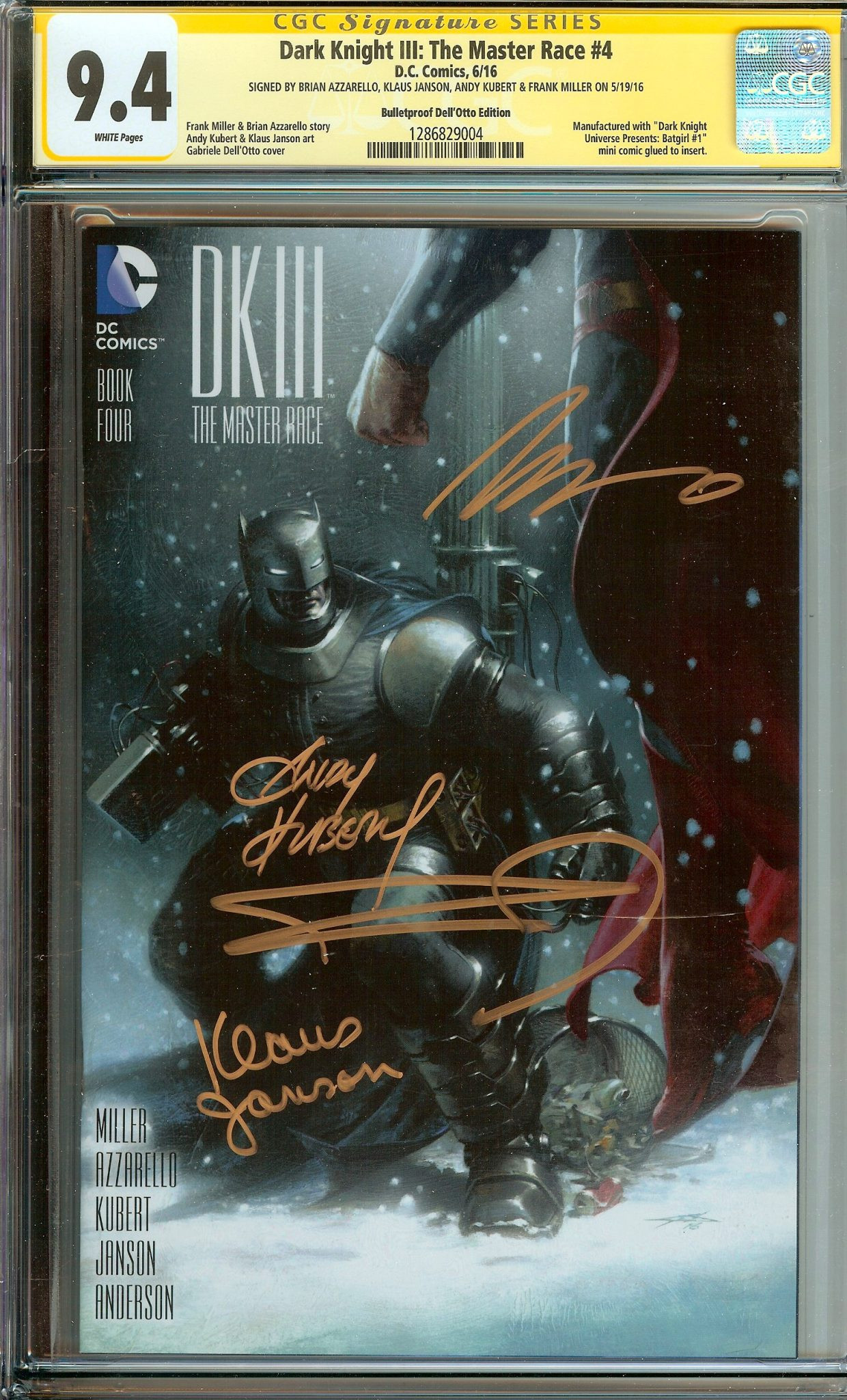 DARK KNIGHT III: THE MASTER RACE Front Cover
