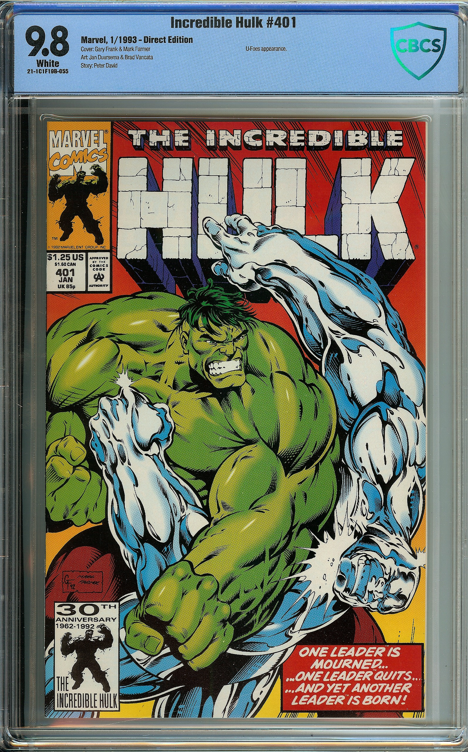 INCREDIBLE HULK Front Cover
