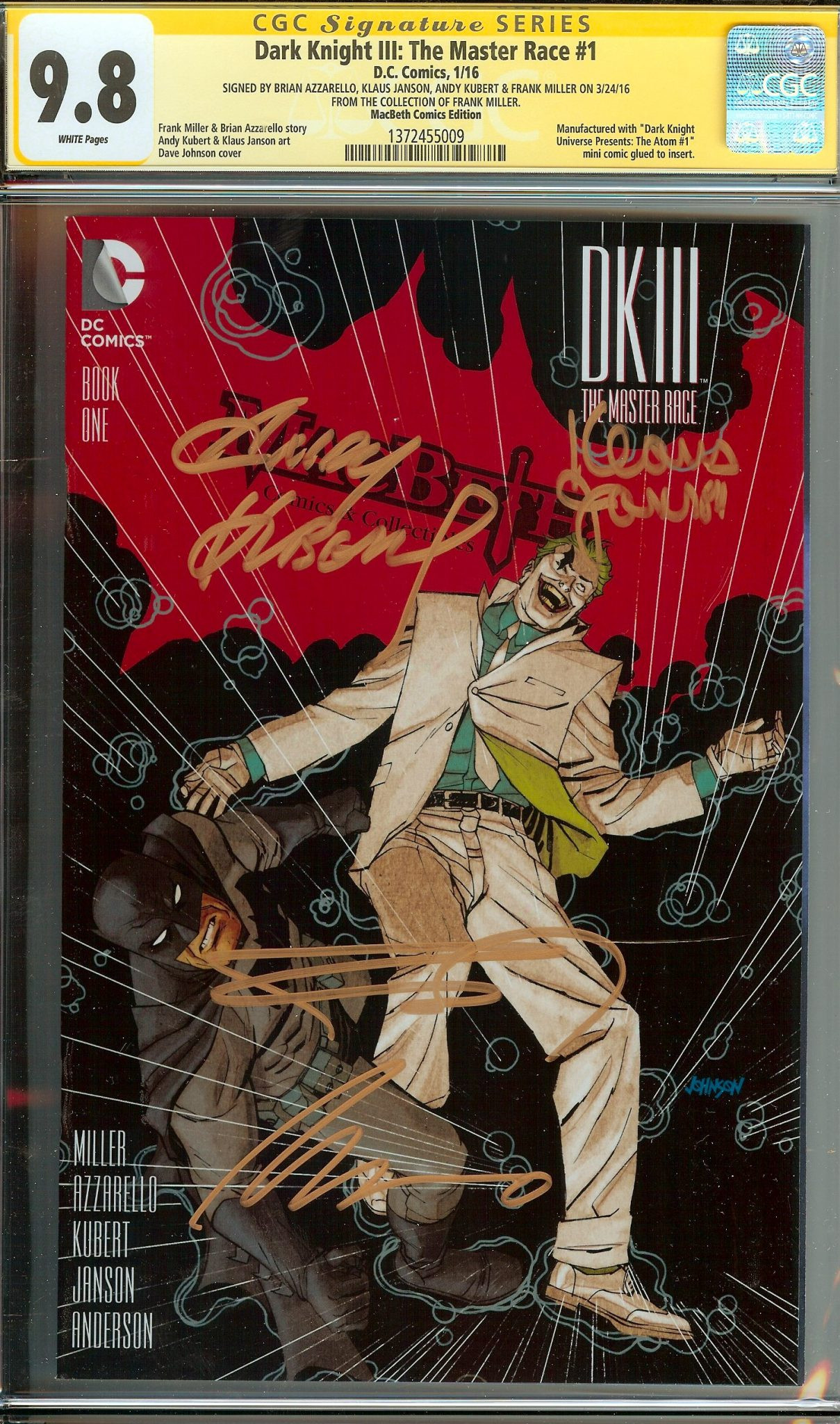 DARK KNIGHT III: THE MASTER RACE Front Cover