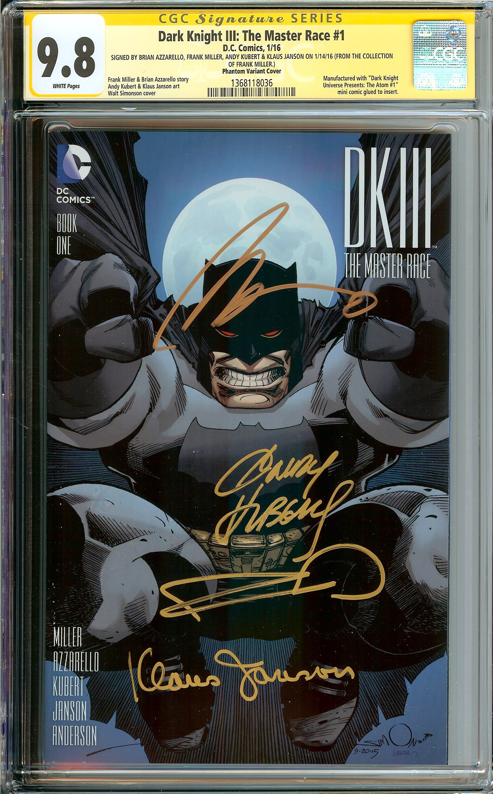 DARK KNIGHT III: THE MASTER RACE Front Cover