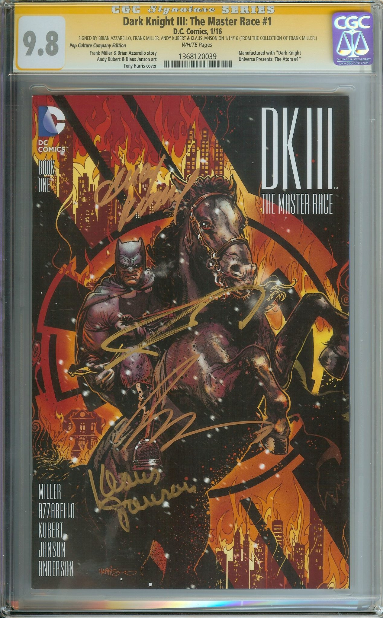 DARK KNIGHT III: THE MASTER RACE Front Cover