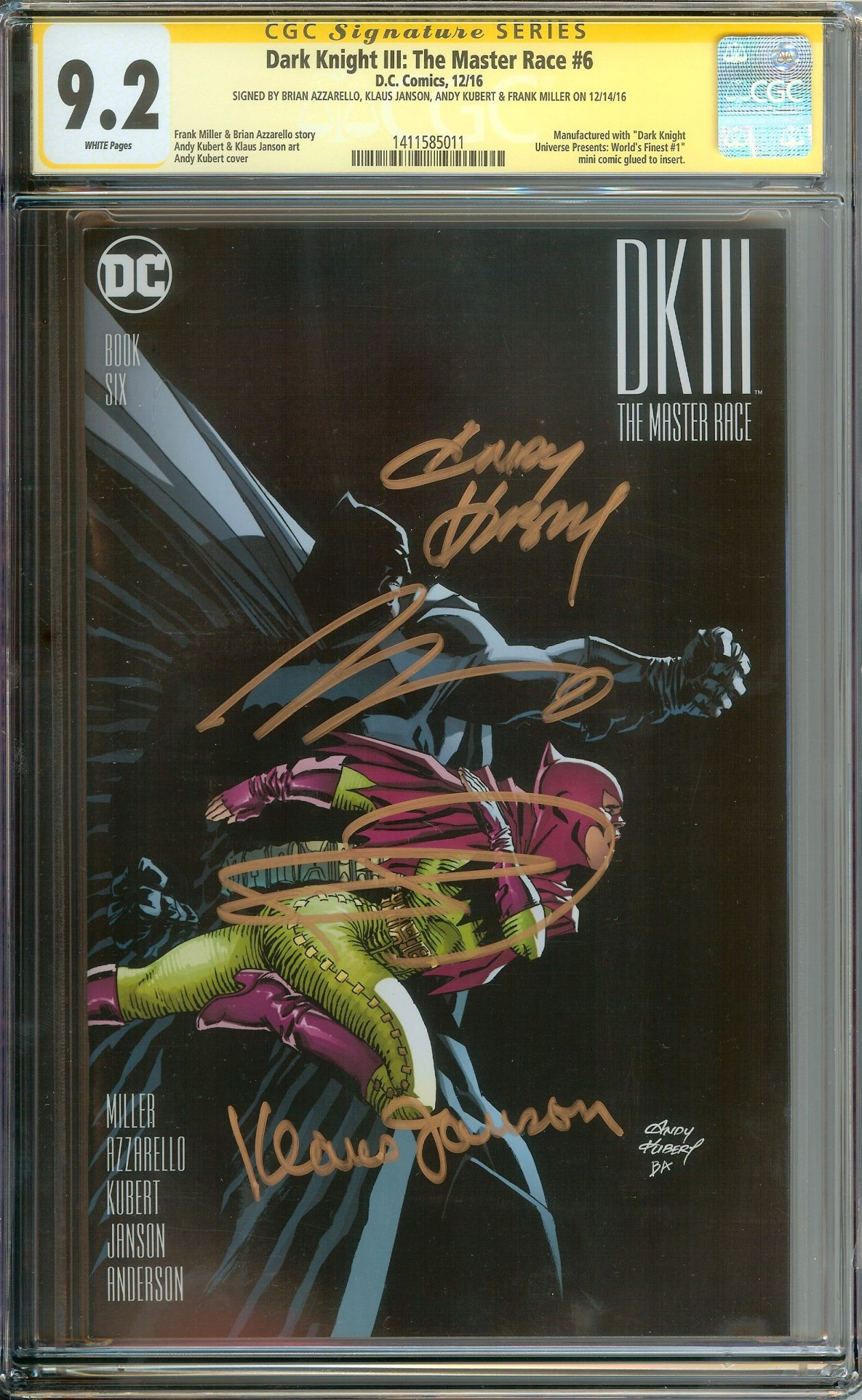 DARK KNIGHT III: THE MASTER RACE Front Cover