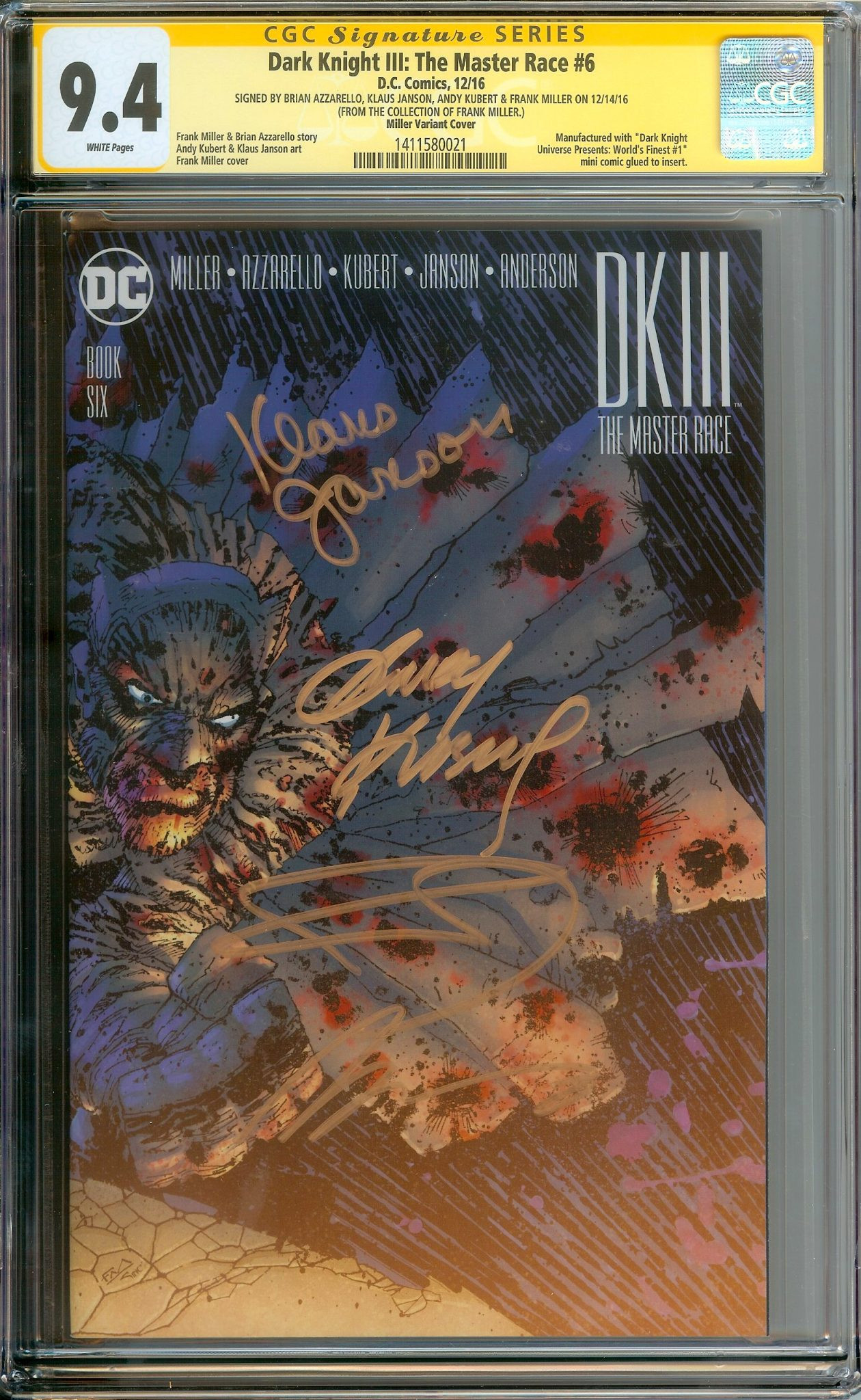 DARK KNIGHT III: THE MASTER RACE Front Cover